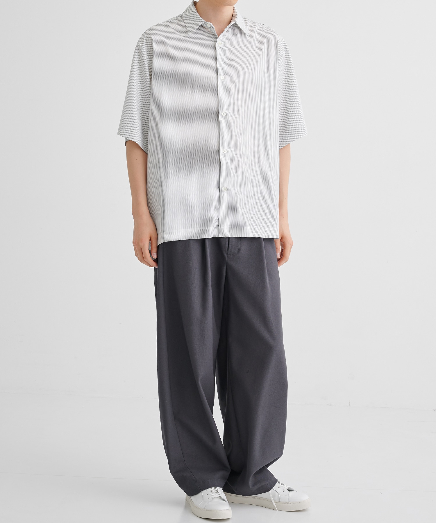 【WEB限定 先行予約】DRY RAYON ストライプショートスリーブシャツ