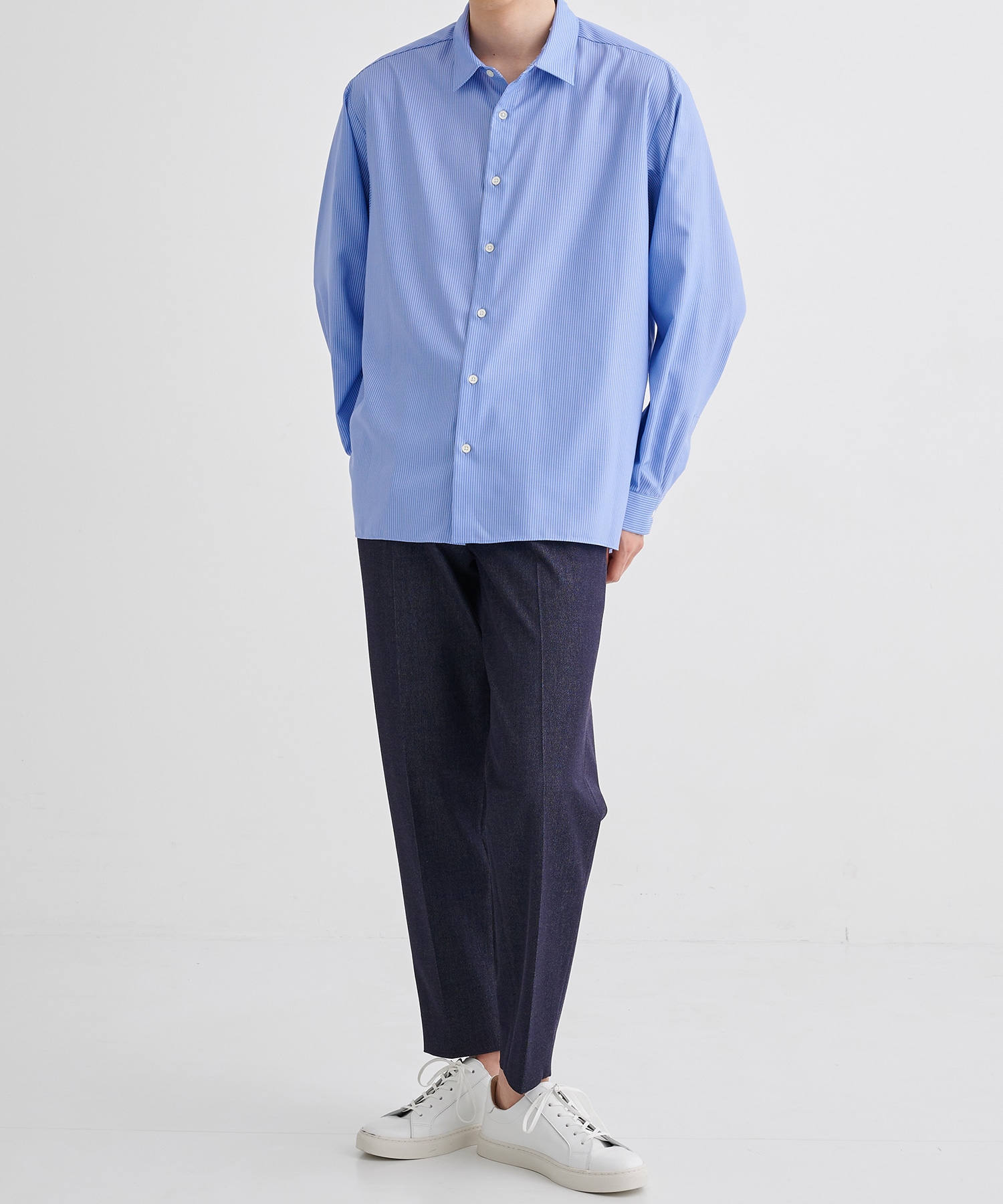 【WEB限定 先行予約】DRY RAYON ストライプリラックスシャツ