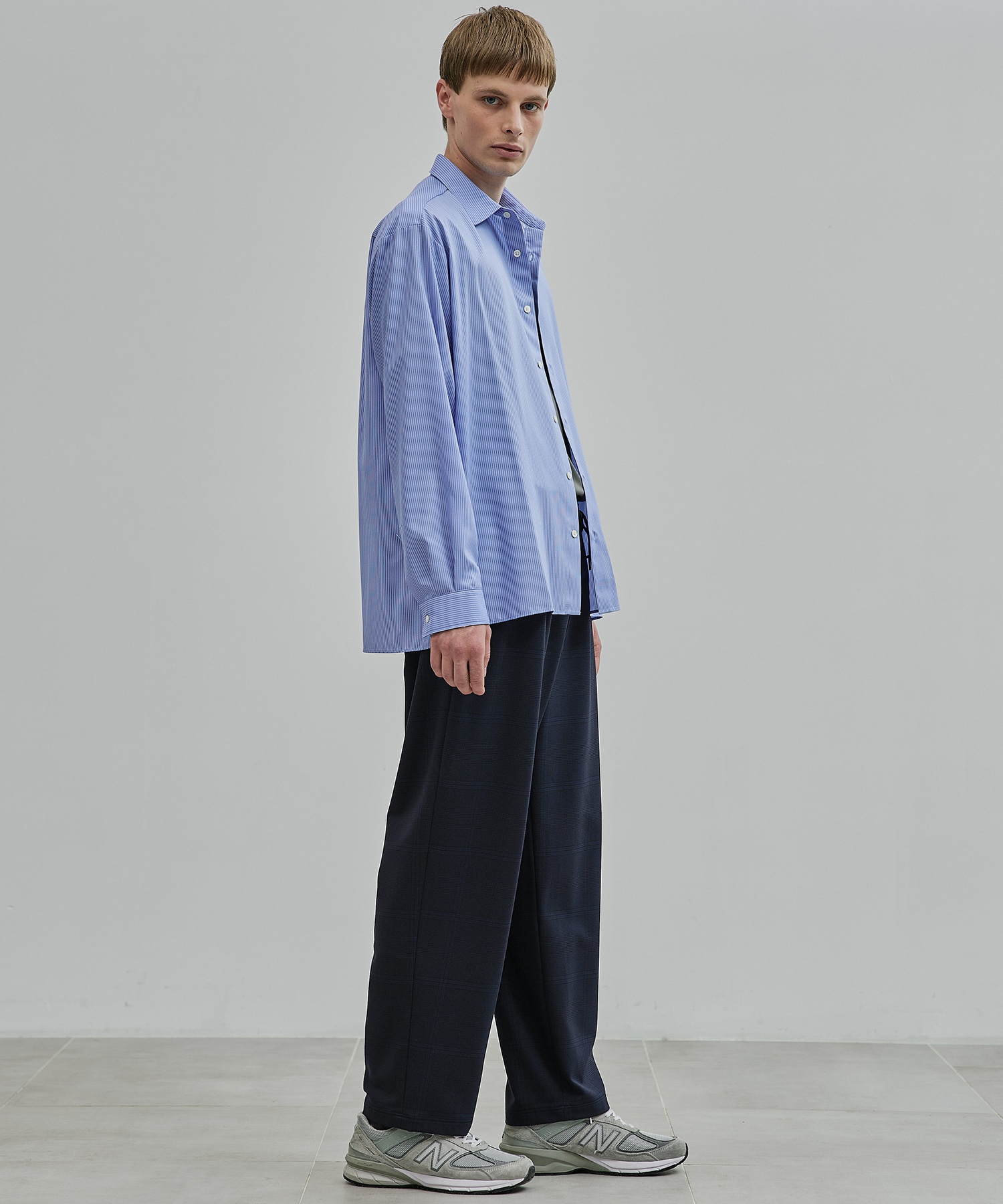 DRY RAYON ストライプリラックスシャツ