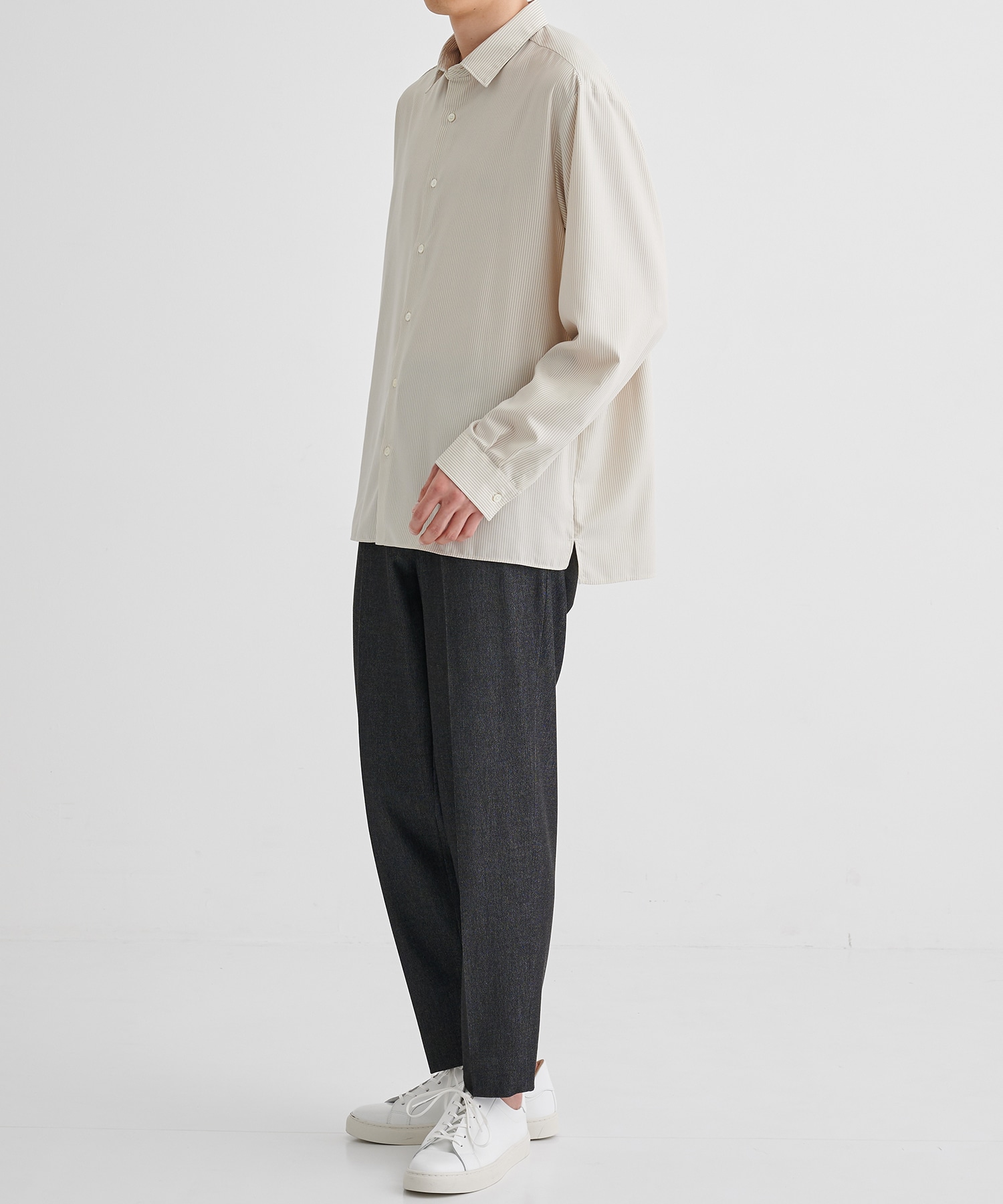 【WEB限定 先行予約】DRY RAYON ストライプリラックスシャツ
