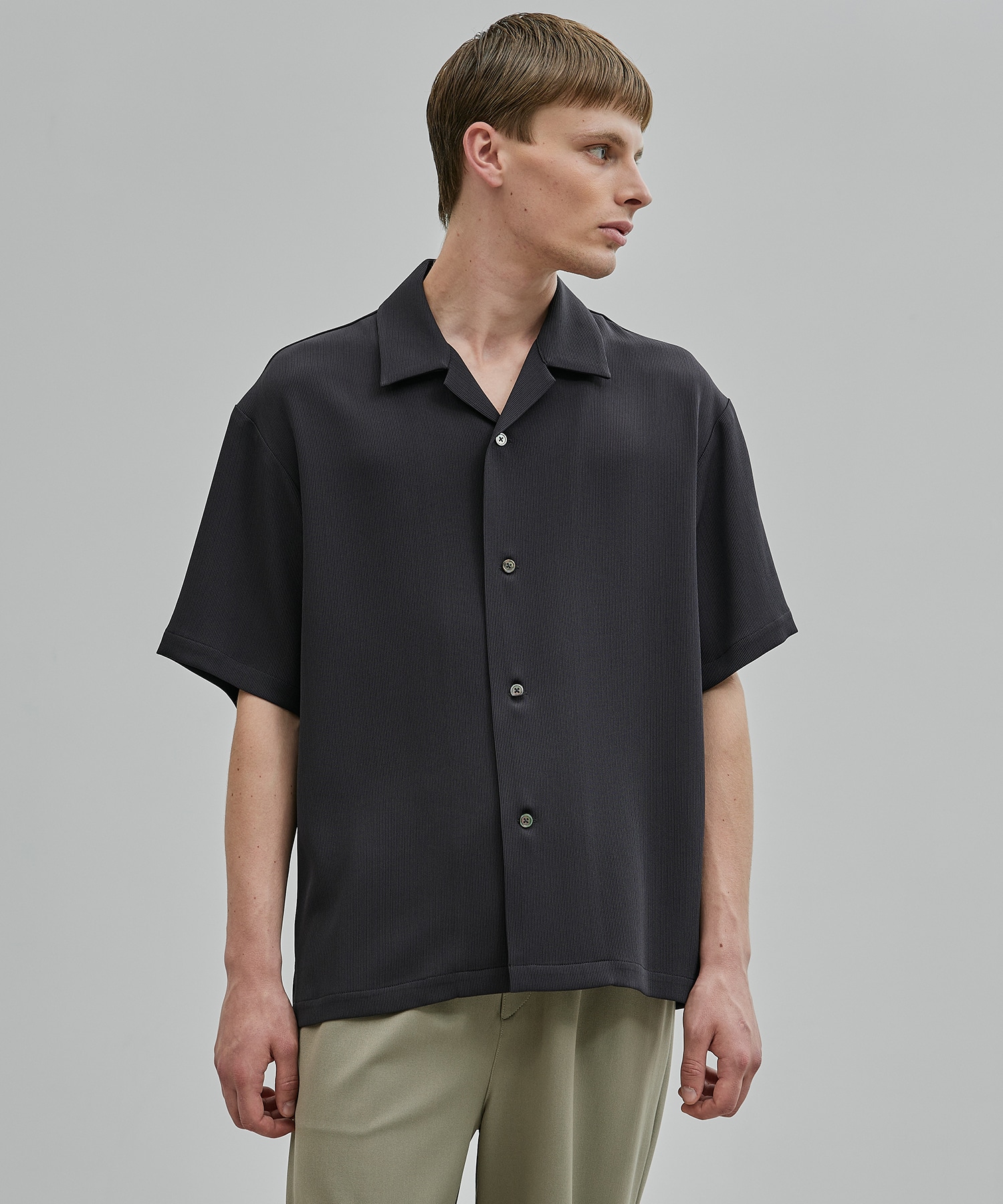 COLD DRY PLEATS オープンカラーシャツ