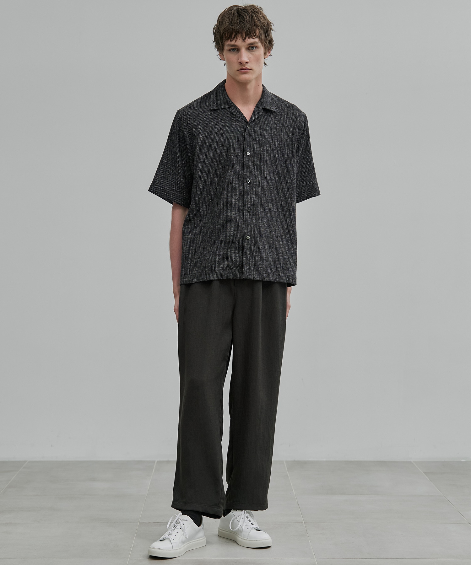 〈新発売〉SUMMER TWEED オープンカラーシャツ