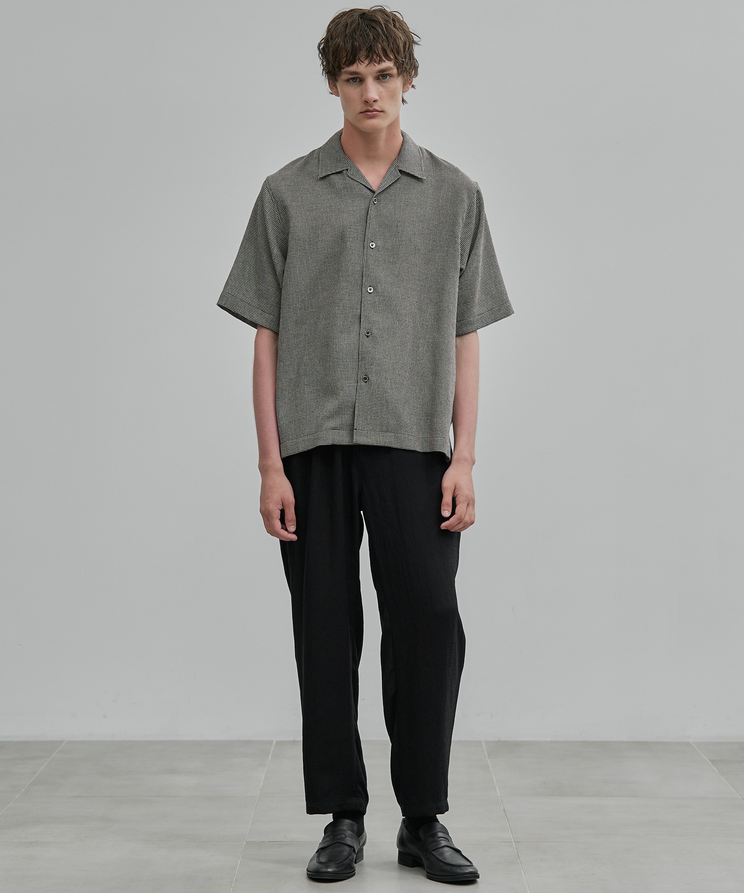 〈新発売〉SUMMER TWEED オープンカラーシャツ