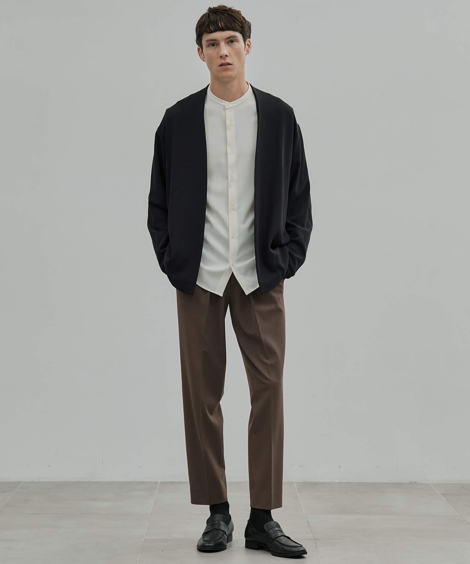 〈新発売〉Dry Twist バンドカラーシャツ