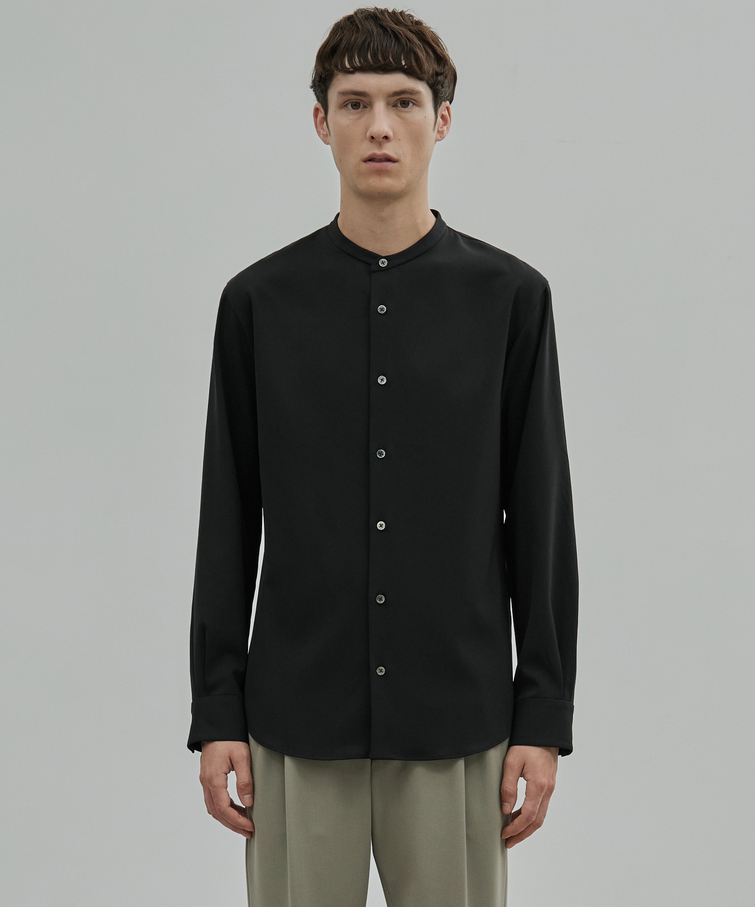 〈新発売〉Dry Twist バンドカラーシャツ