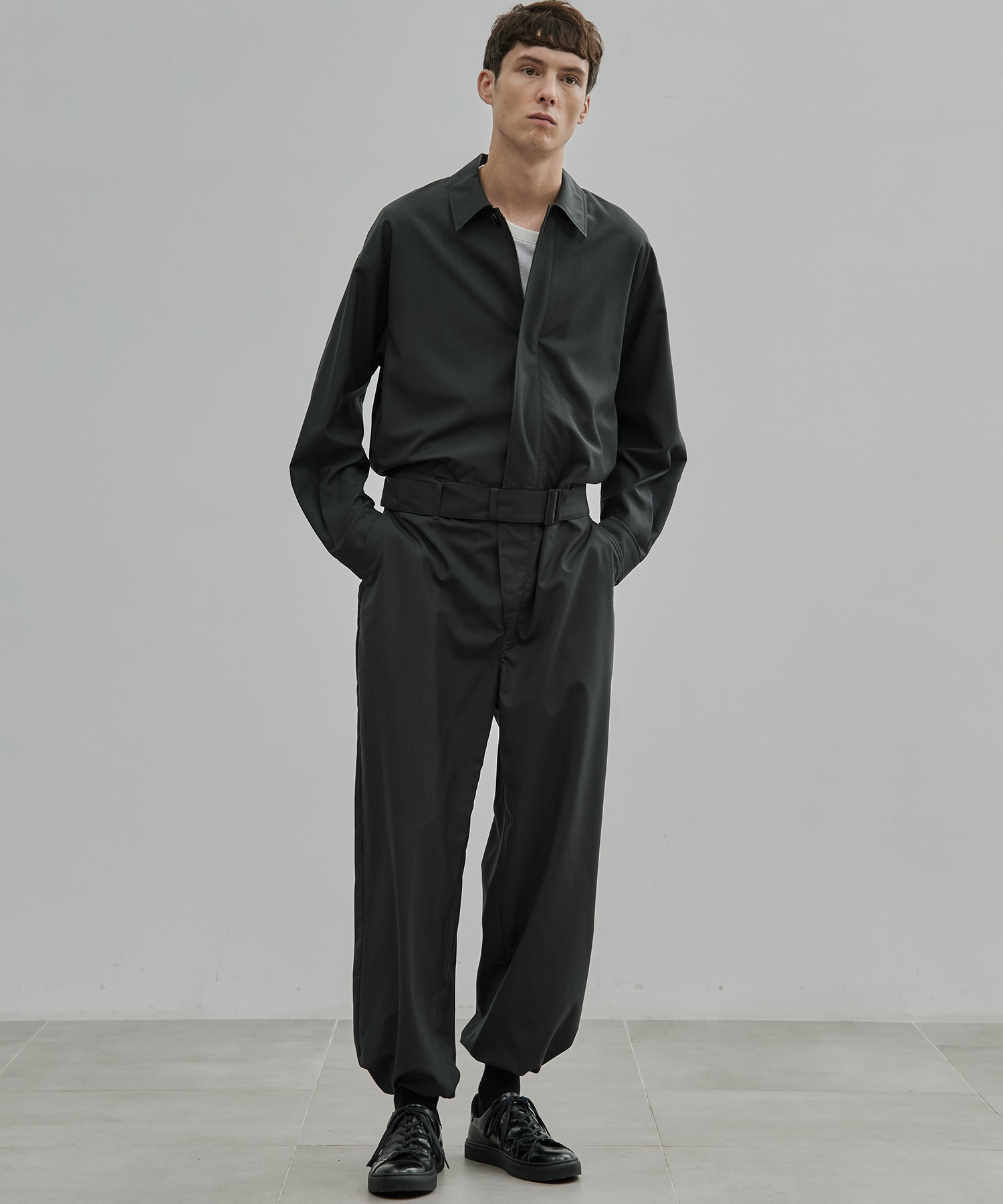 Super120s Wool Typewriter Jumpsuit