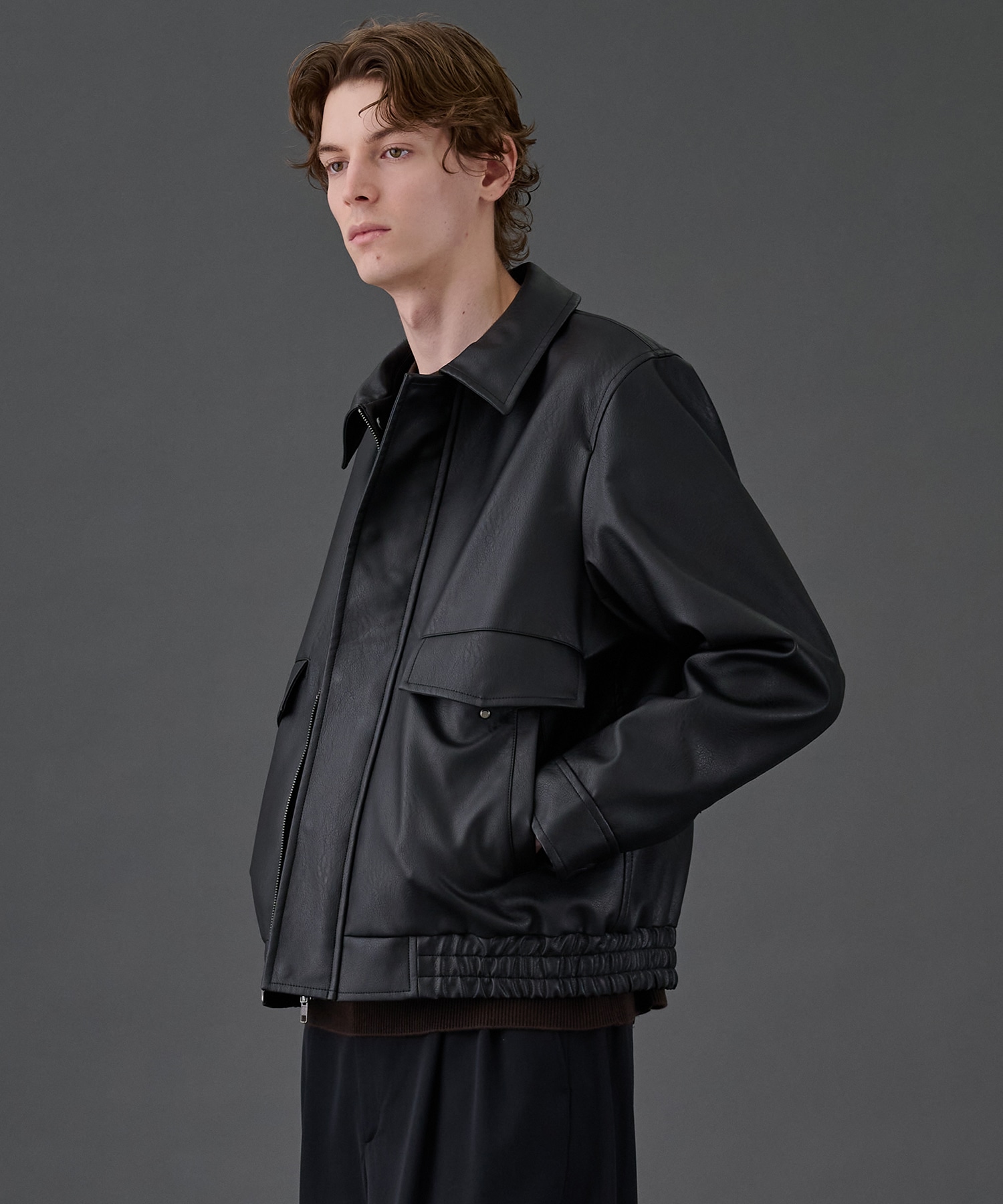 VINTAGE LEATHER ブルゾン