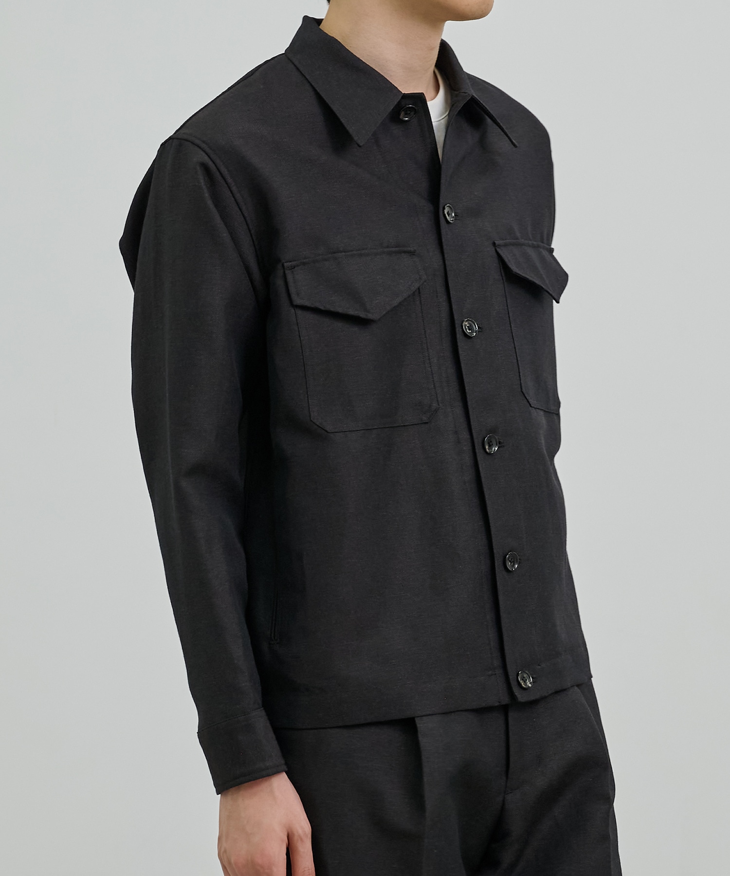 WOOL LINEN CPOブルゾン