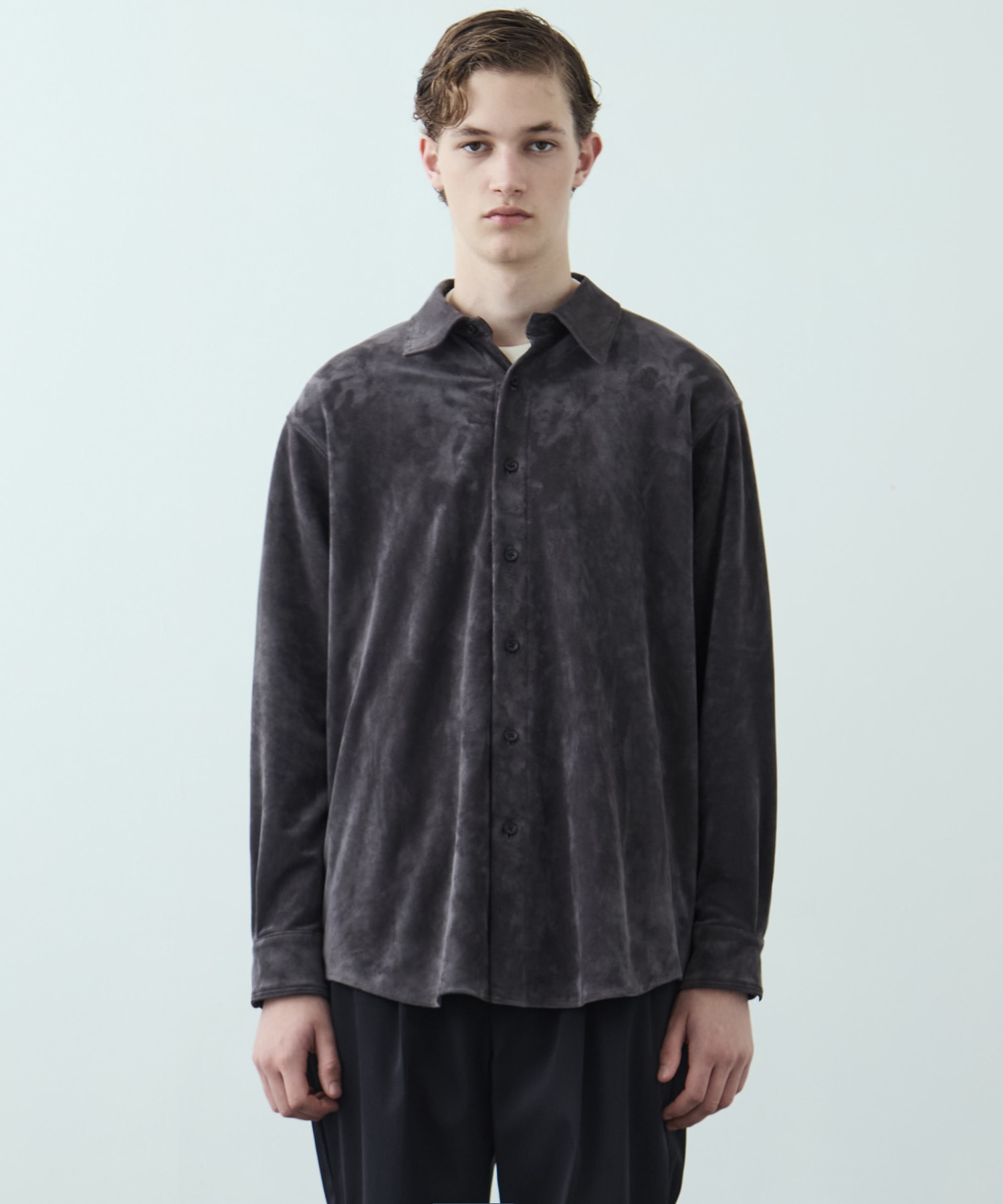 FEATHER SUEDE ロングスリーブシャツ