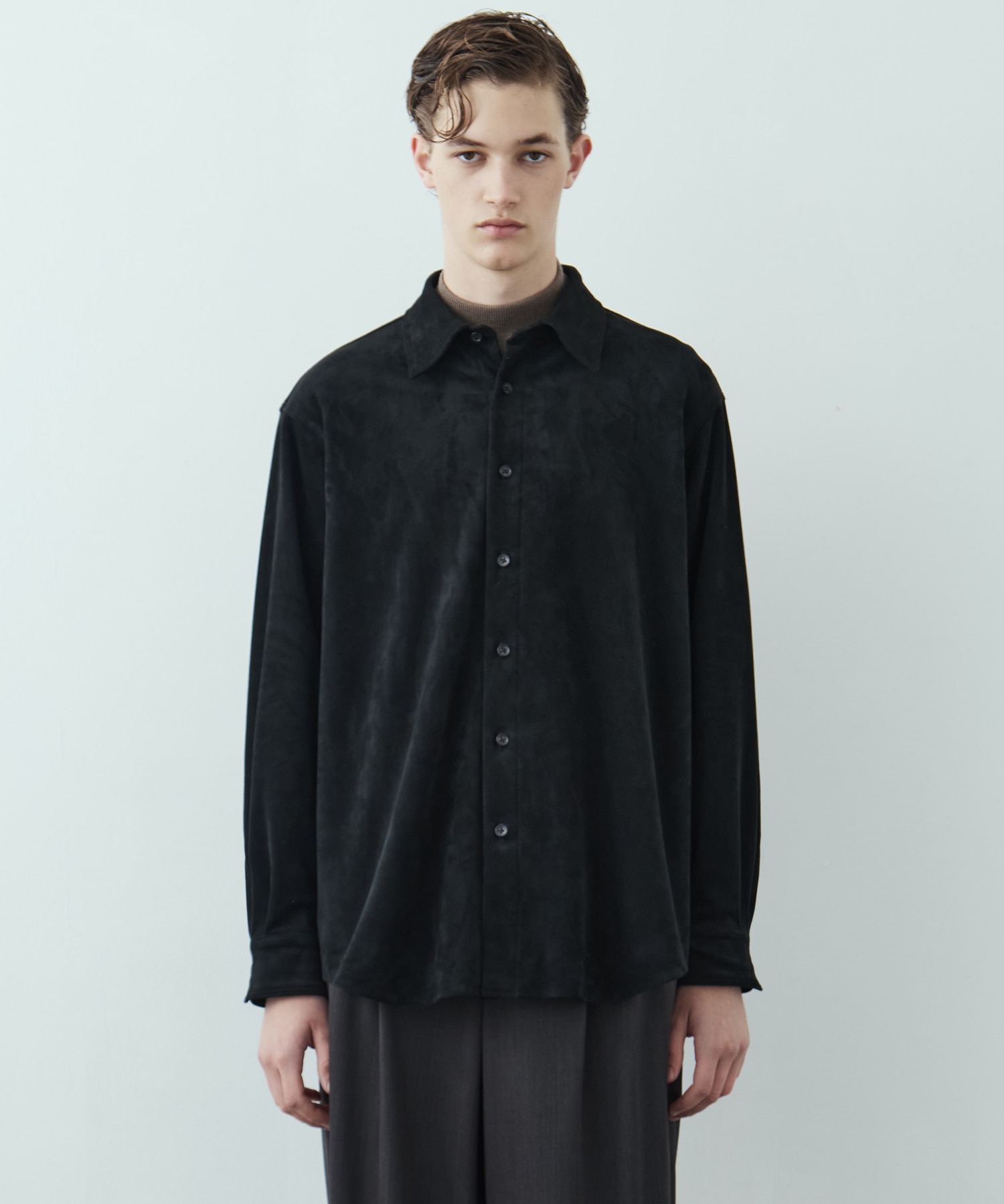 FEATHER SUEDE ロングスリーブシャツ
