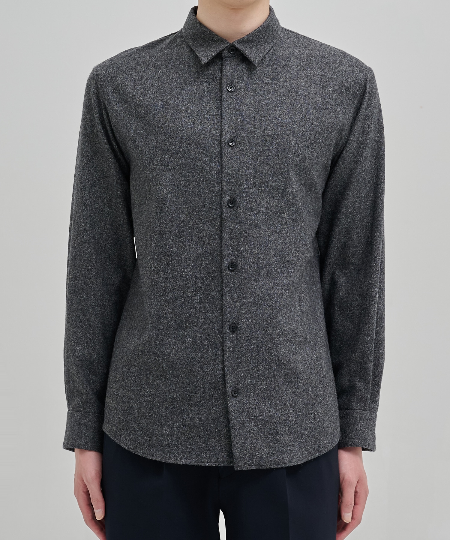 〈残りわずか｜再入荷なし〉SOFT TWEED レギュラーカラーシャツ