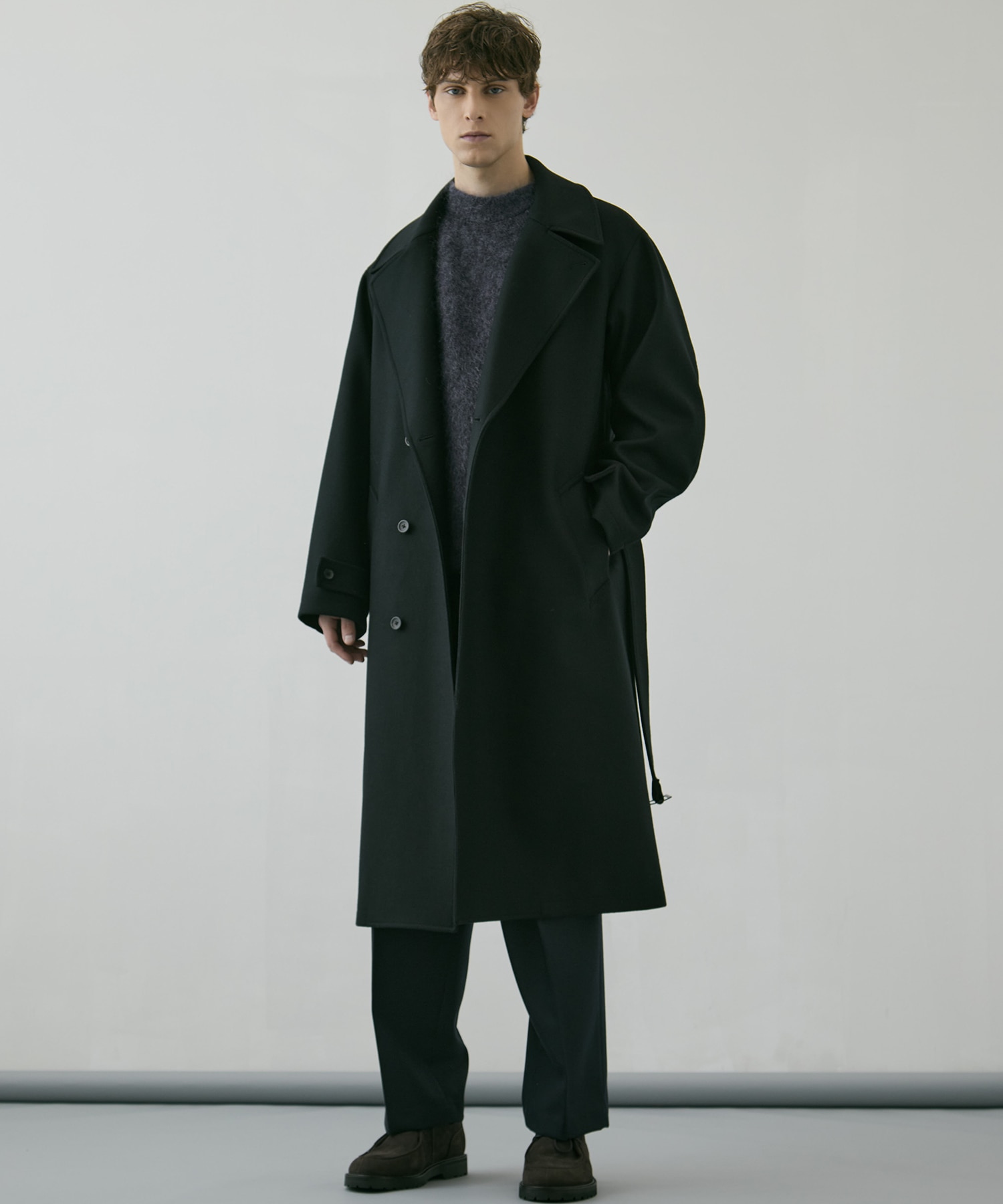 ZQ HARD FLANNEL 2タックワイドストレートパンツ