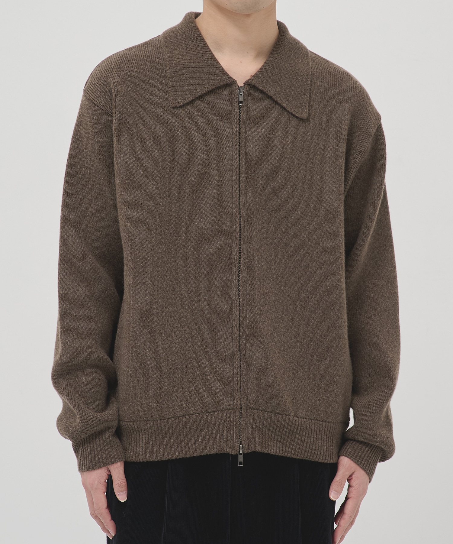 CASHMERE ニットジップブルゾン