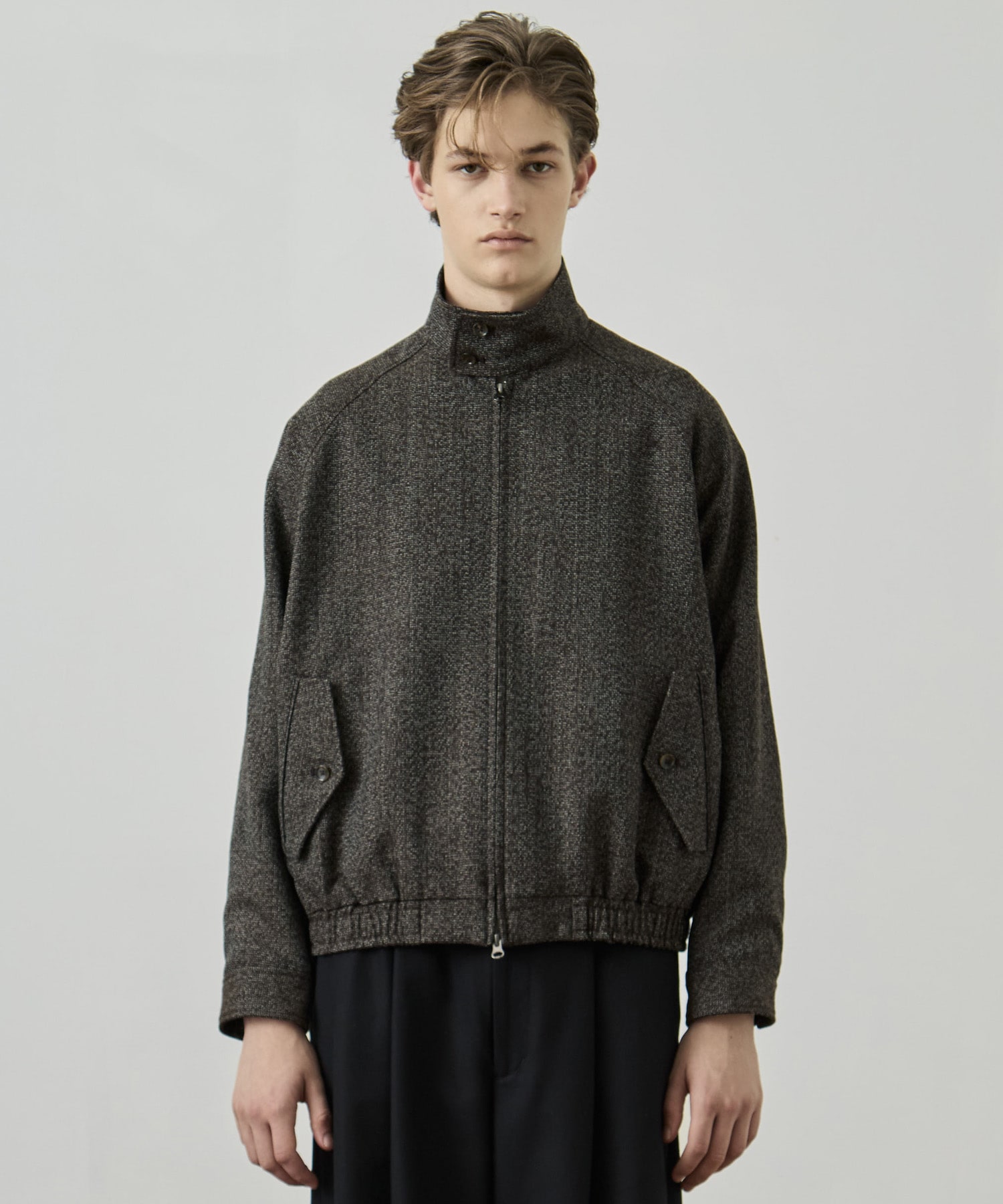 シェットランドウール ハリントンジャケット