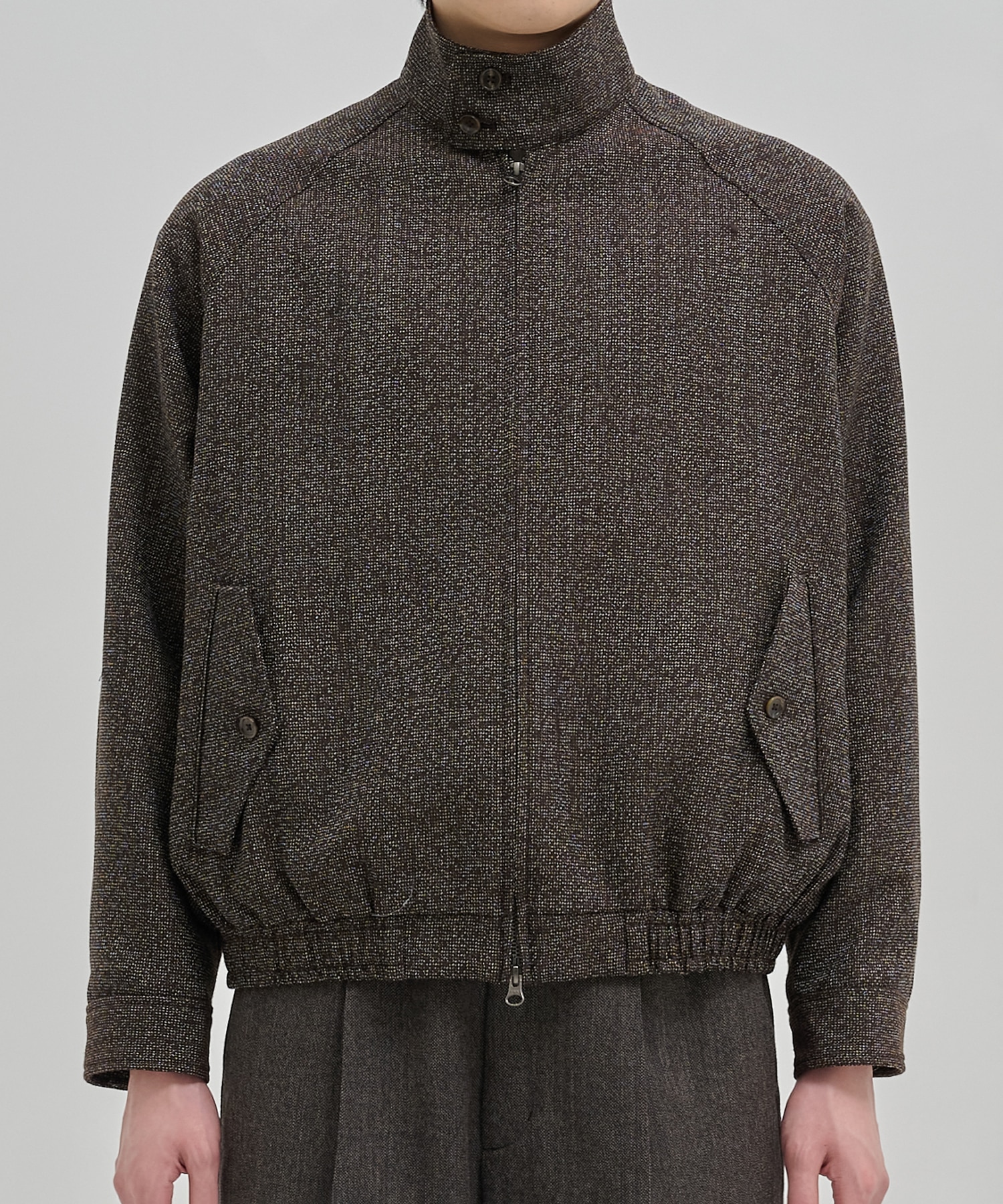 〈残りわずか｜再入荷なし〉シェットランドウール ハリントンジャケット