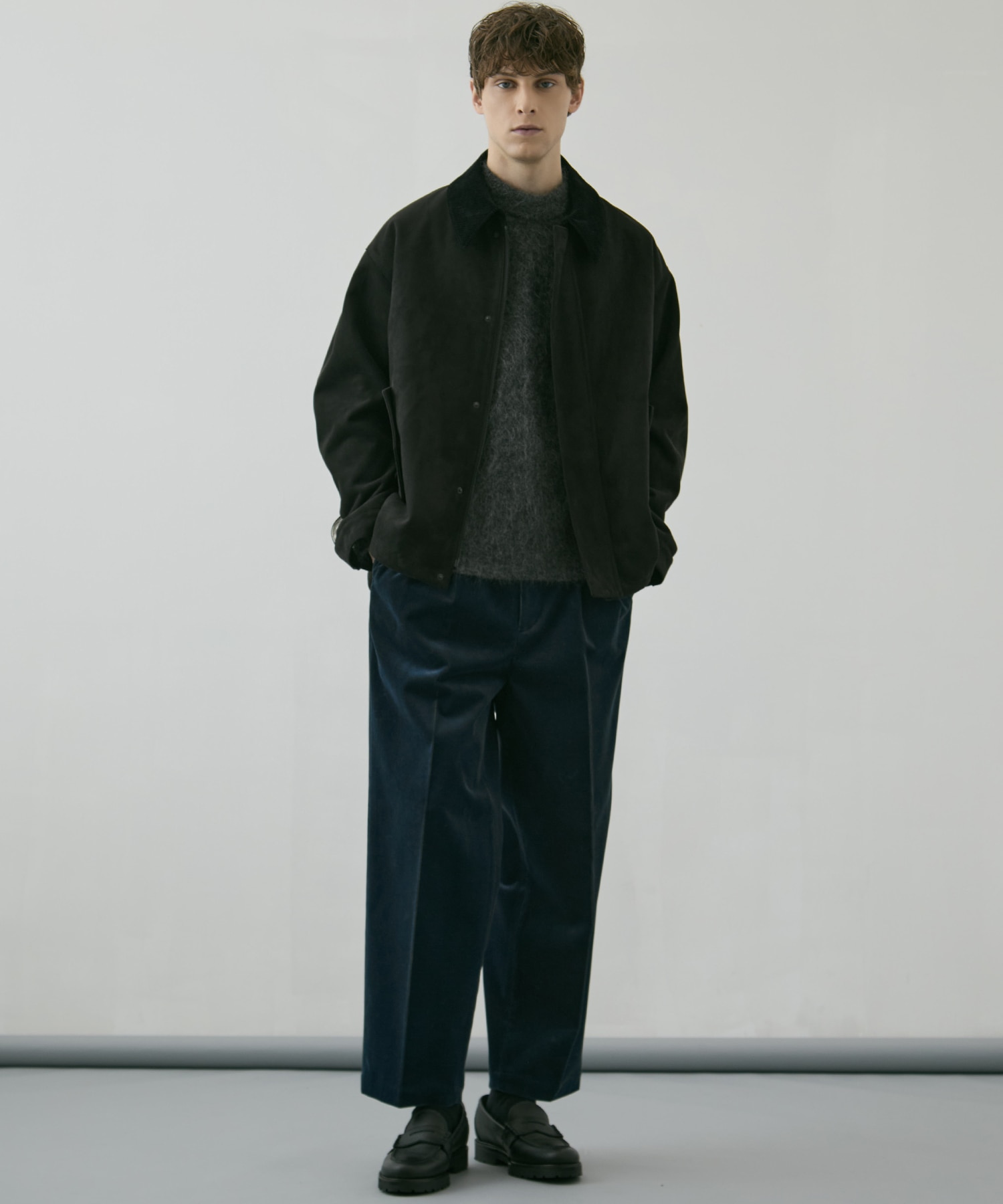 〈WEB限定｜先行予約〉LEATHER TEX SUEDE HUNTING JACKET