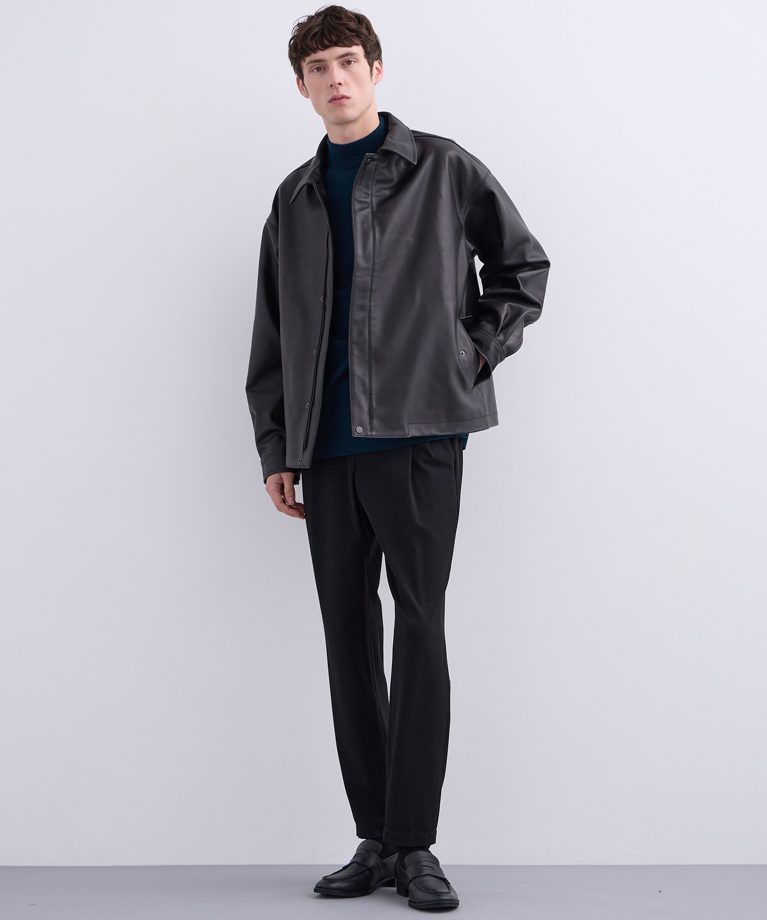 WATER BUFFALO フライトレザーブルゾン