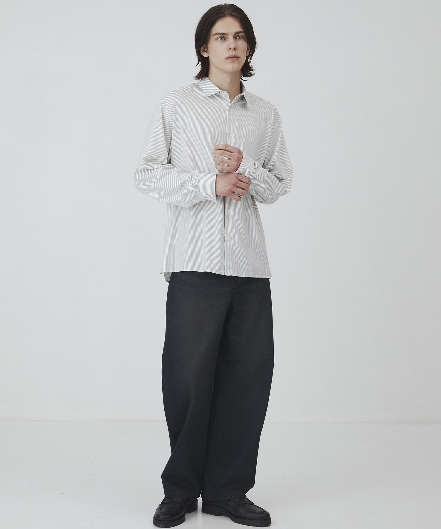 〈WEB限定｜再入荷なし〉DRY RAYON ストライプリラックスシャツ