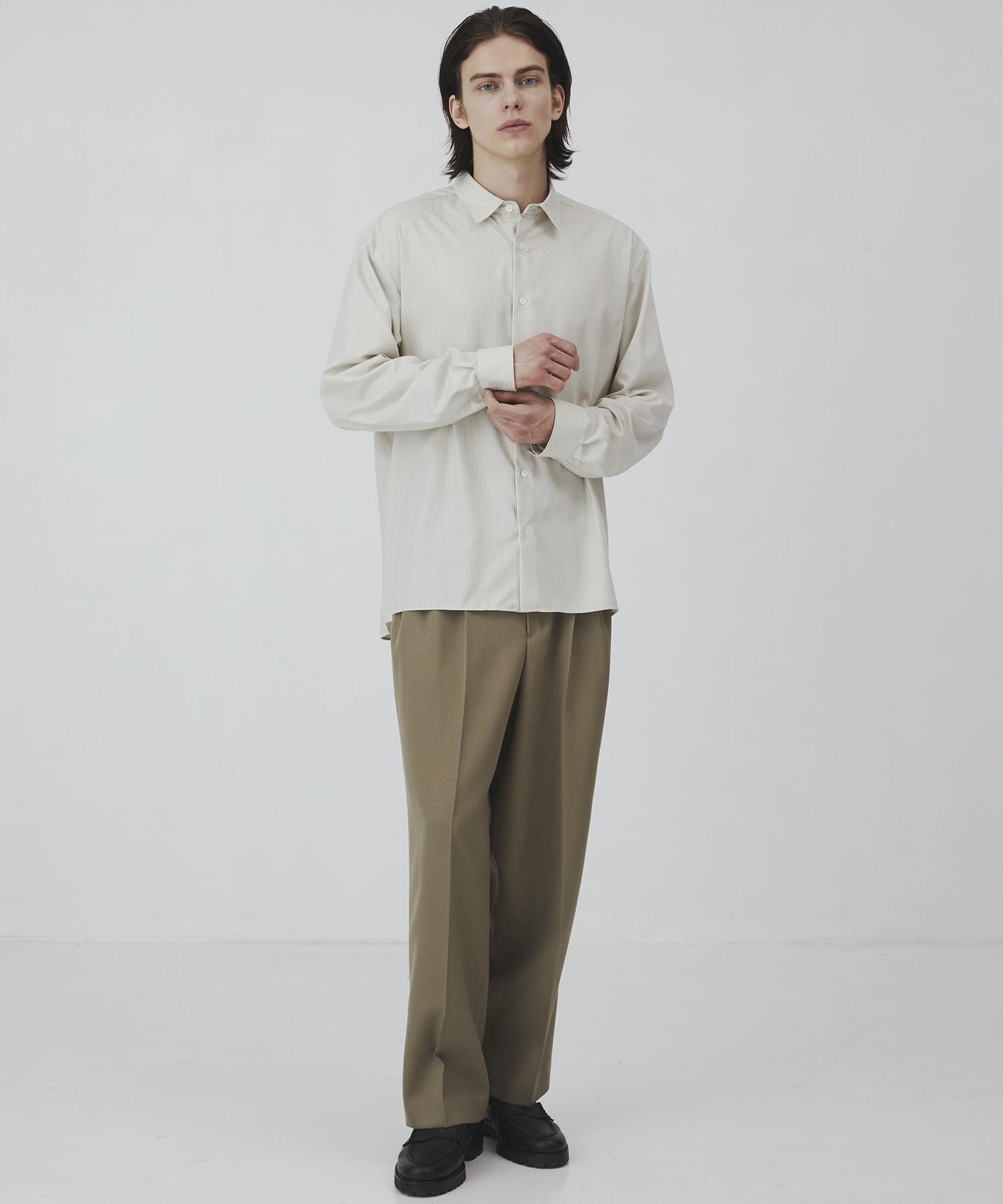 〈WEB限定｜再入荷なし〉DRY RAYON ストライプリラックスシャツ