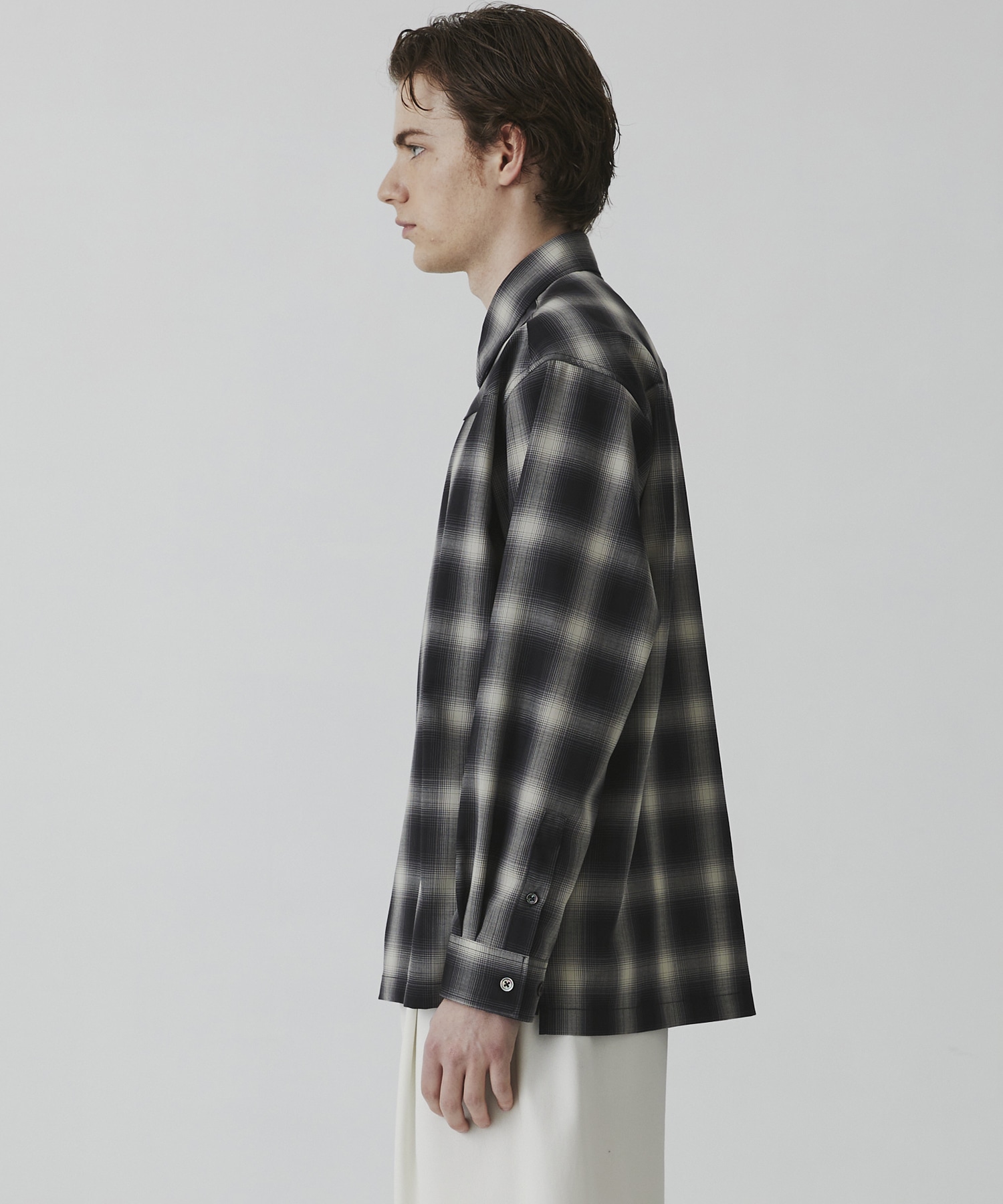 ウールオンブレチェック ウエスタンシャツ