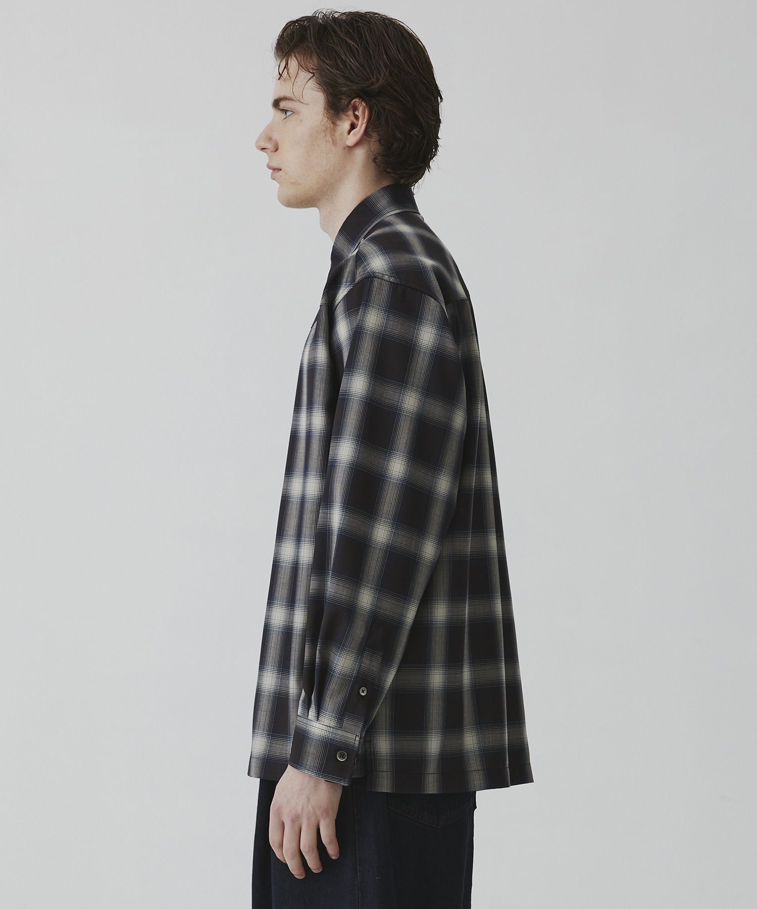 ウールオンブレチェック ウエスタンシャツ