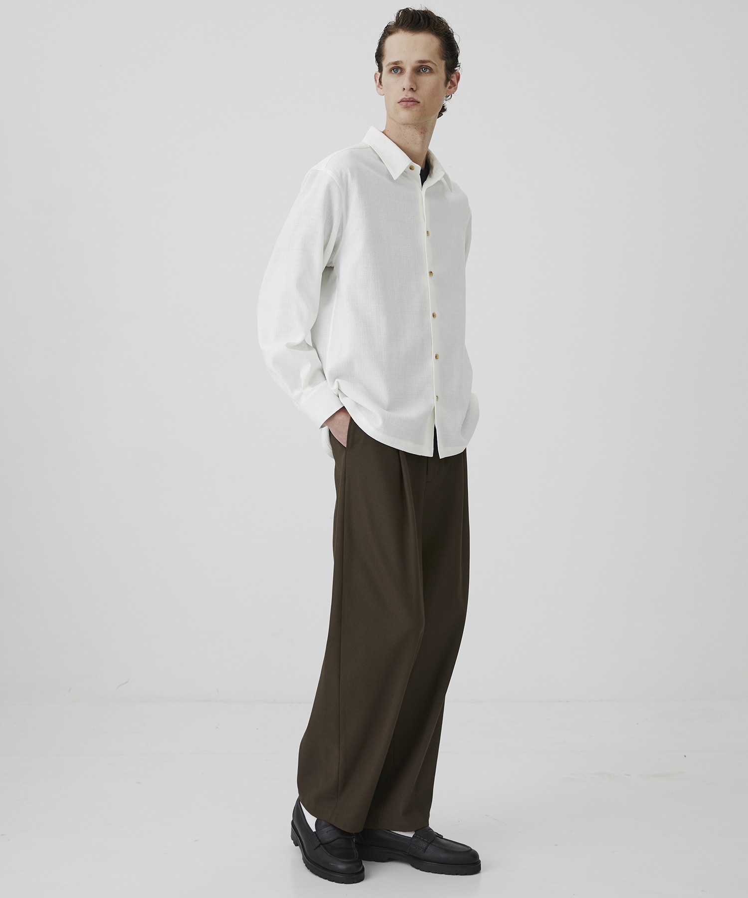 ライトツイード ロングスリーブシャツ