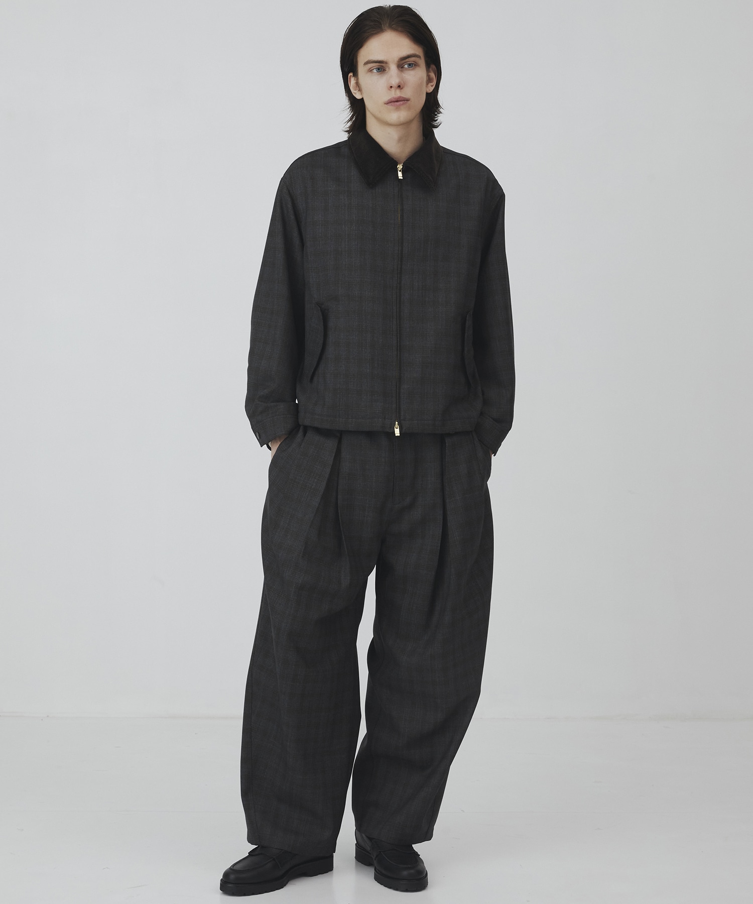 〈2026SS｜数量限定〉CUBA CHECK ハリントンブルゾン