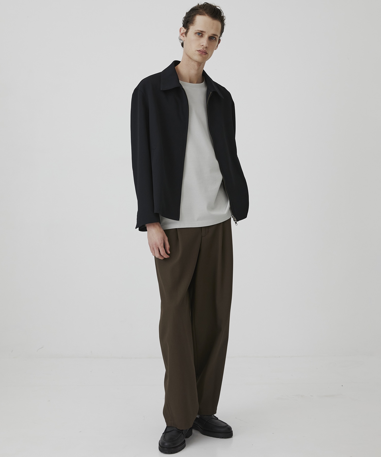 COLD DRY PLEATS ハリントンブルゾン