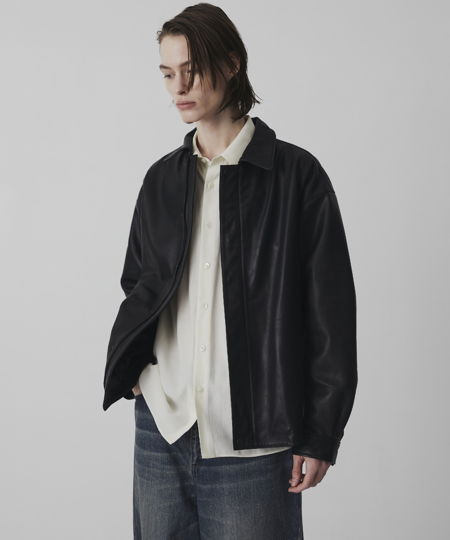 WATER BUFFALO フライトレザーブルゾン