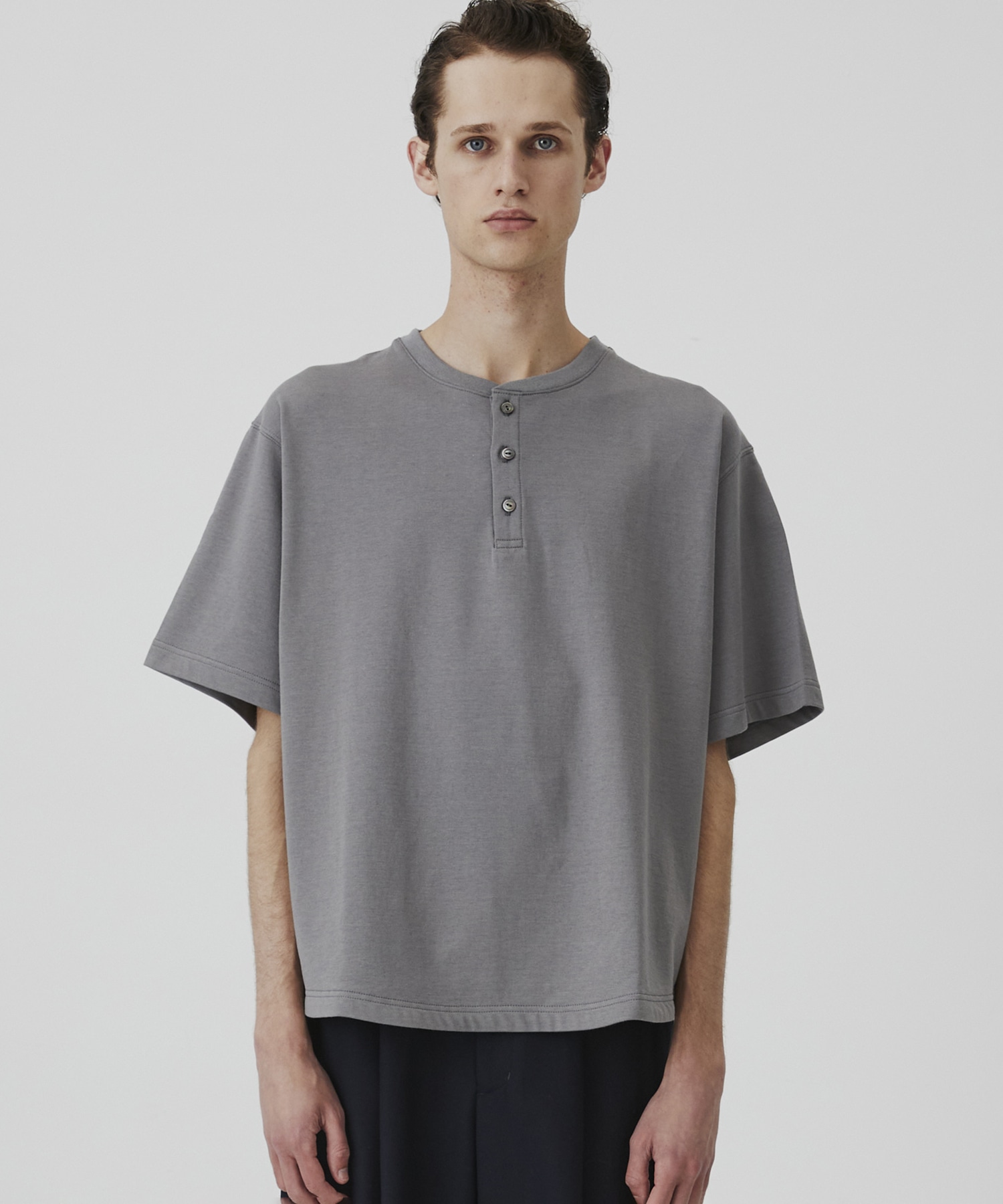 ALBINI CASHMERE×SEA ISLAND COTTON HENRY TEE
