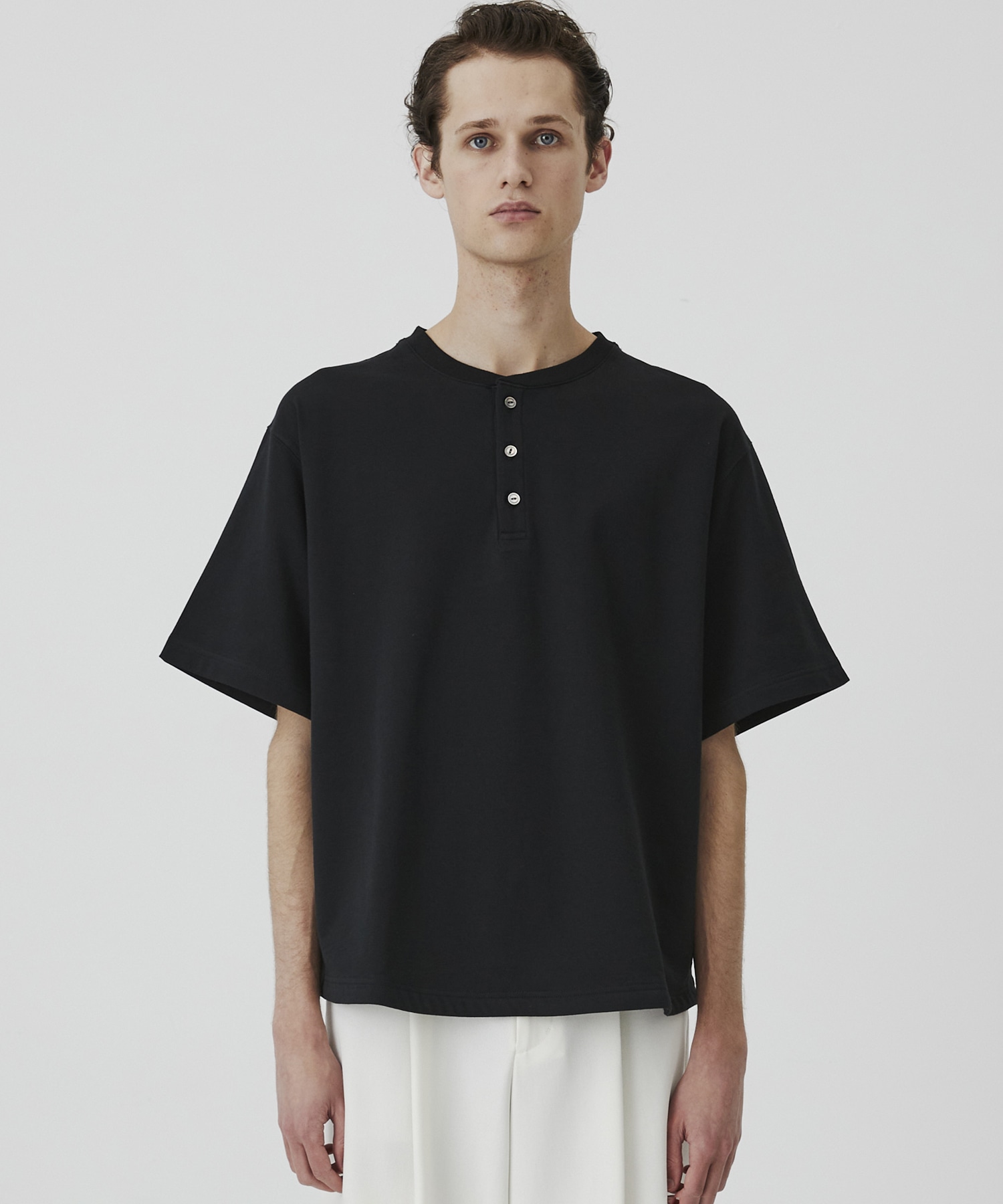 ALBINI CASHMERE×SEA ISLAND COTTON HENRY TEE