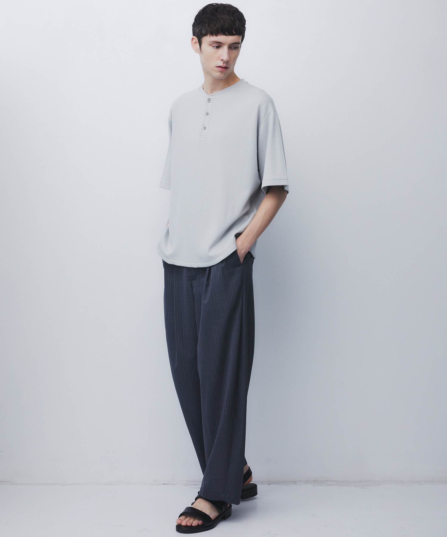 SEA ISLAND COTTON THERMAL HENRY TEE