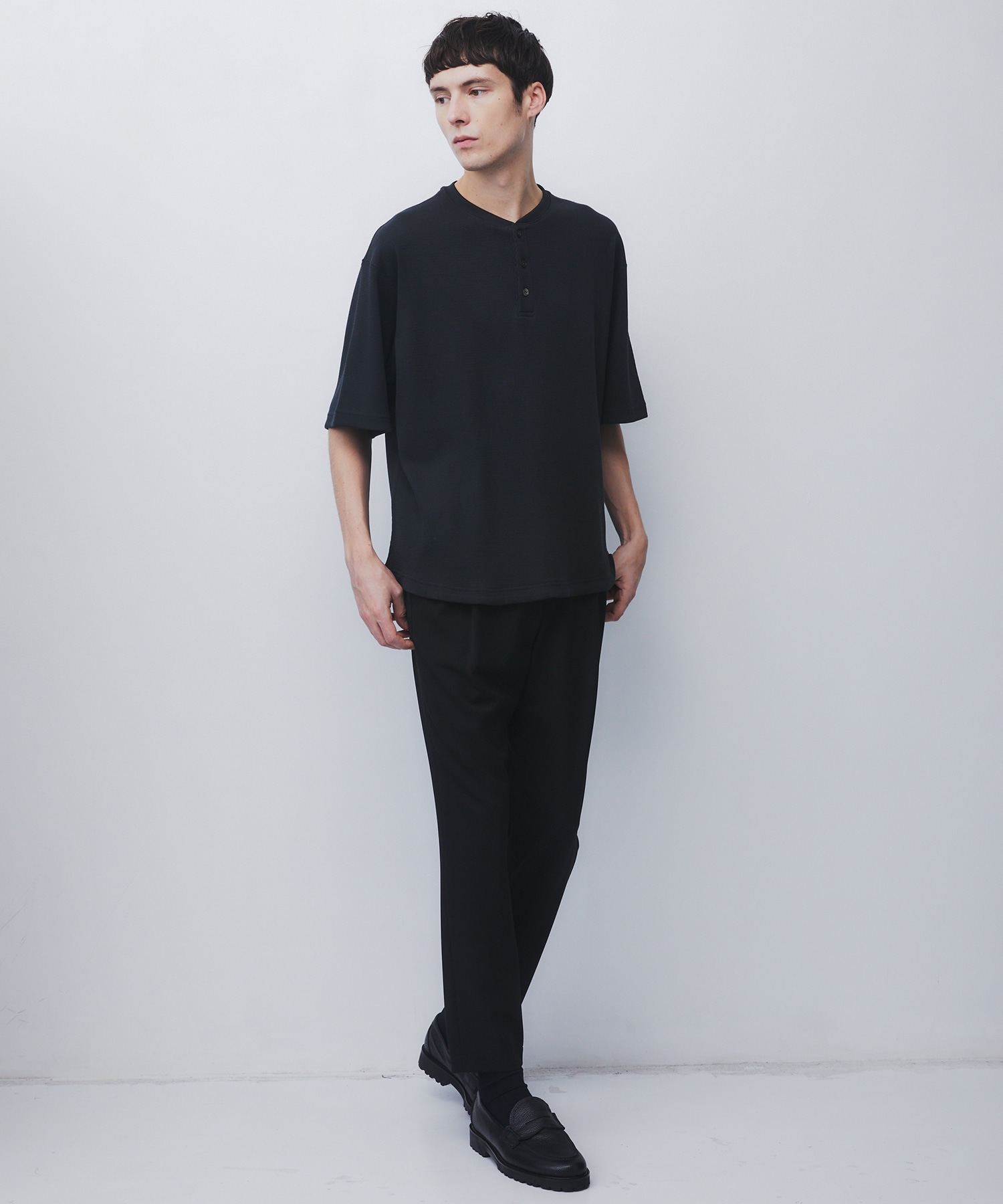 SEA ISLAND COTTON THERMAL HENRY TEE
