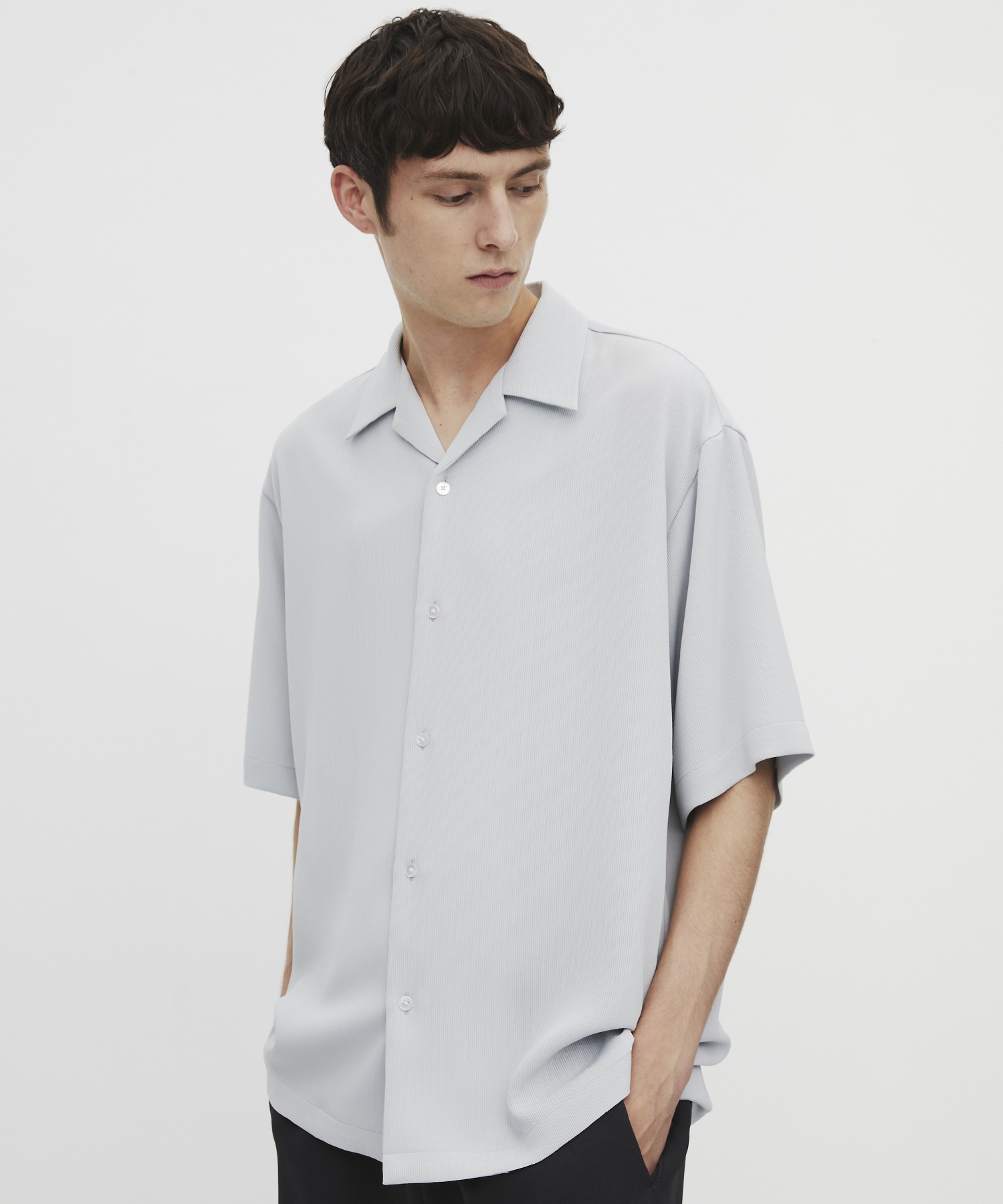 COLD DRY PLEATS オープンカラーシャツ
