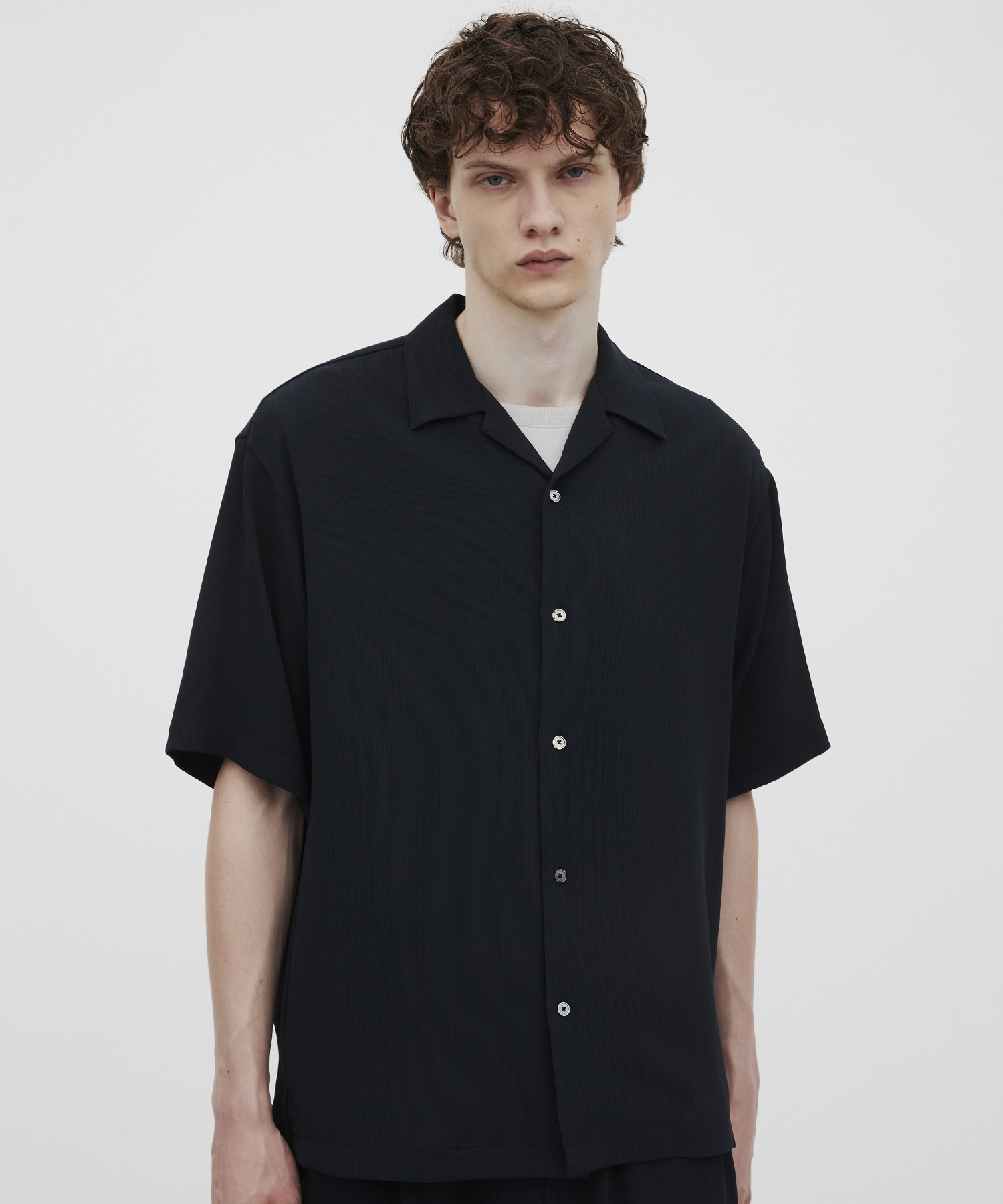COLD DRY PLEATS オープンカラーシャツ