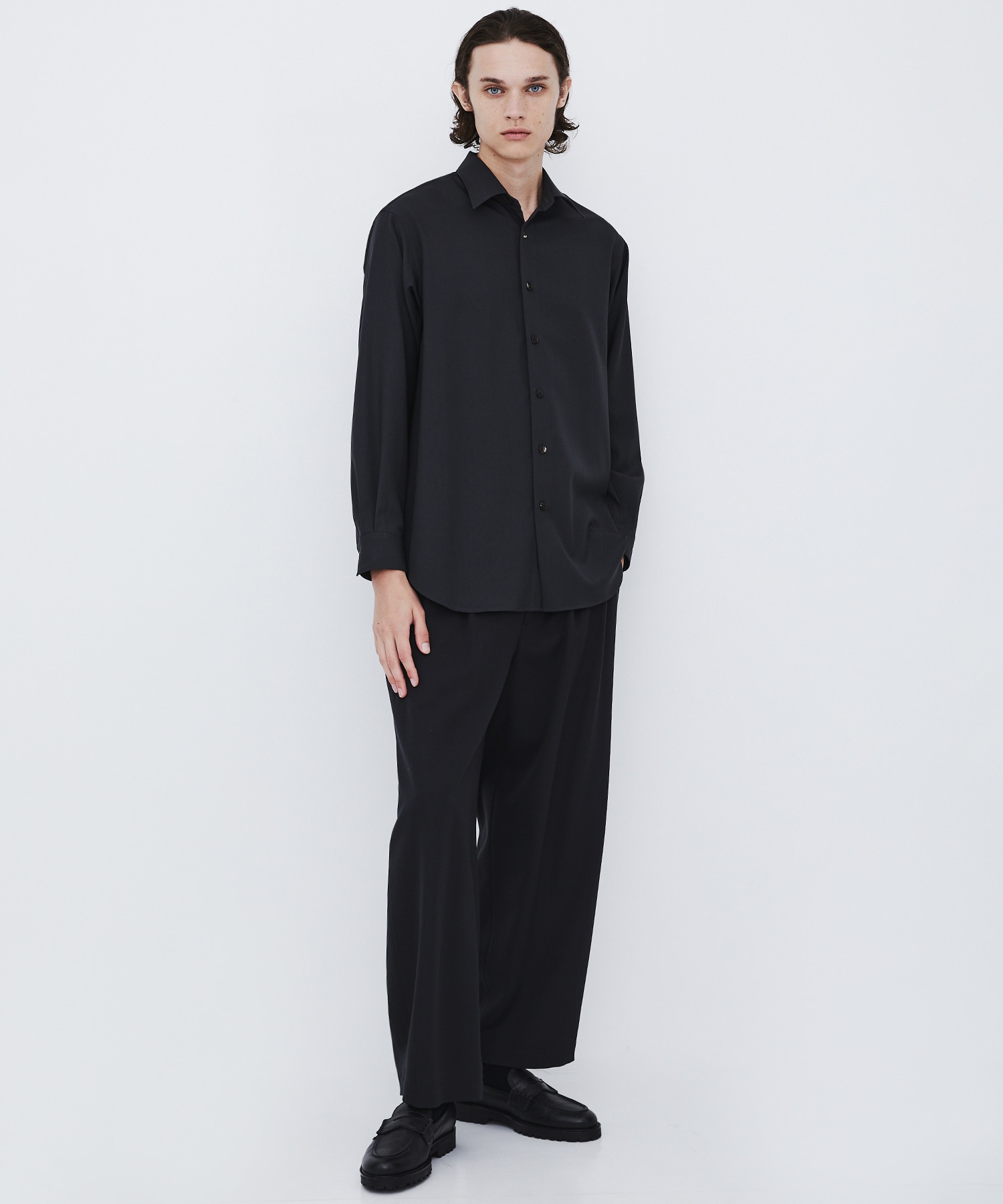 〈残りわずか|再入荷なし〉Super 120's WOOL SERGE LS SHIRT