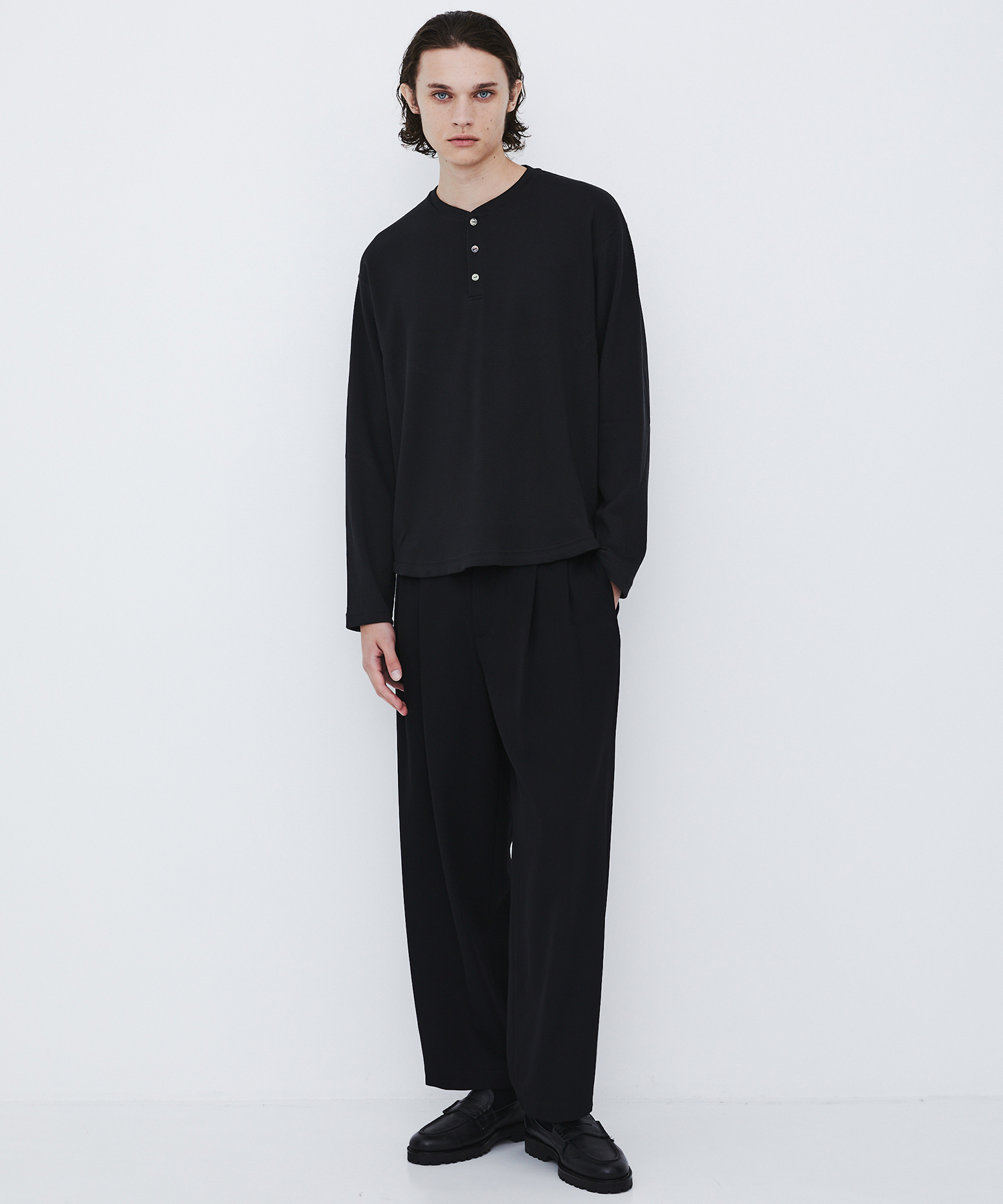 SEA ISLAND COTTON THERMAL HENRY LSTEE