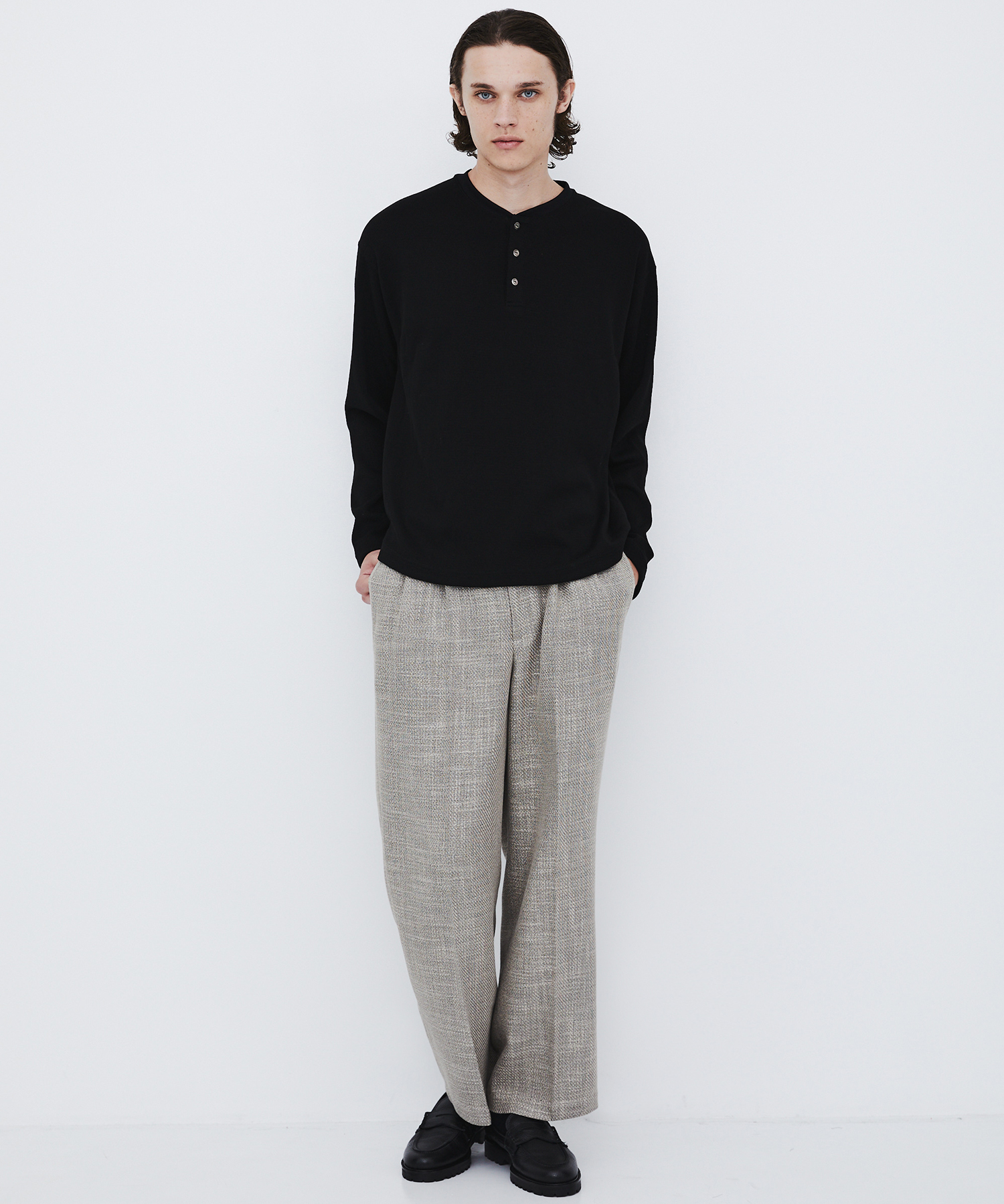 SEA ISLAND COTTON THERMAL HENRY LSTEE