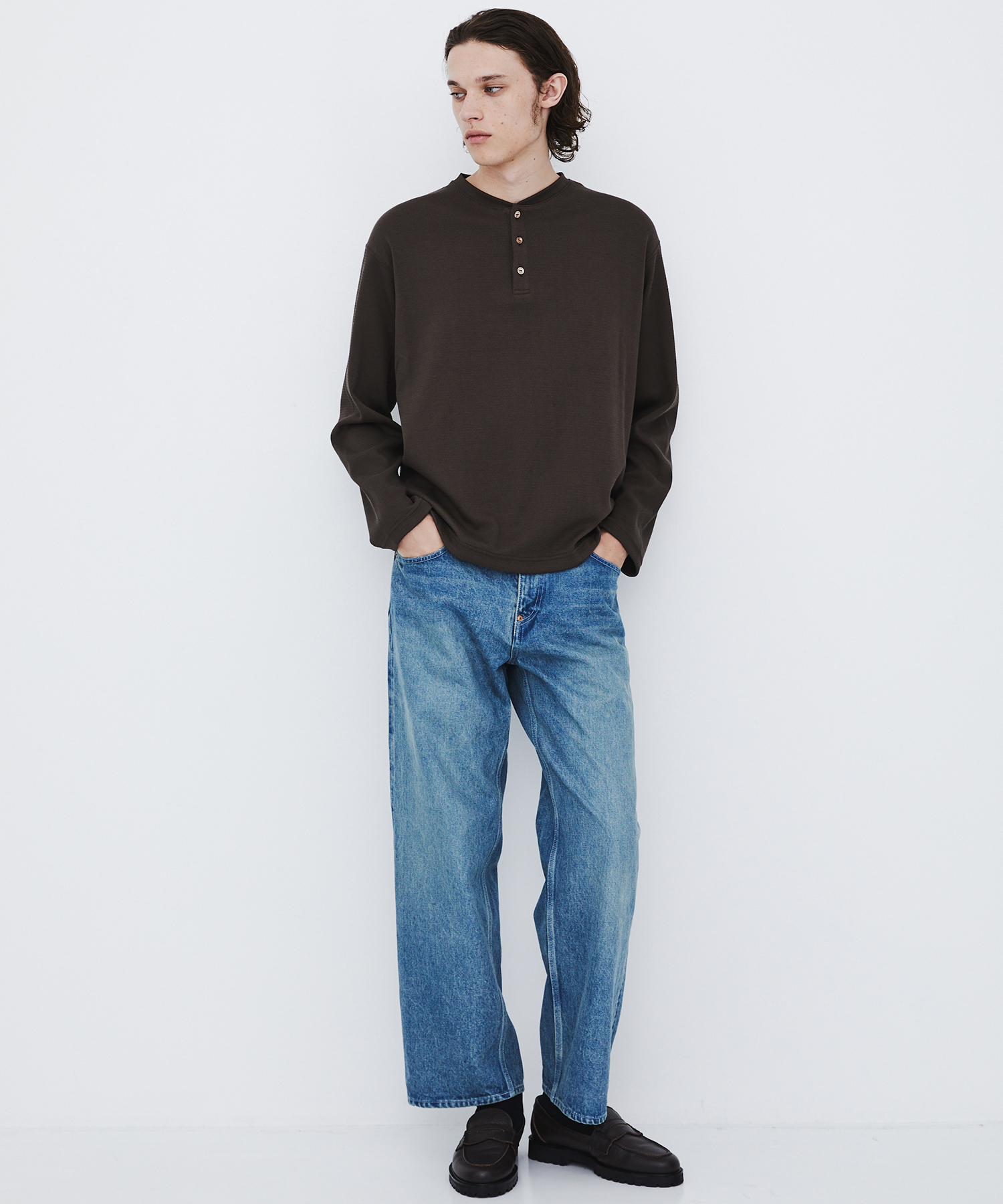 SEA ISLAND COTTON THERMAL HENRY LSTEE