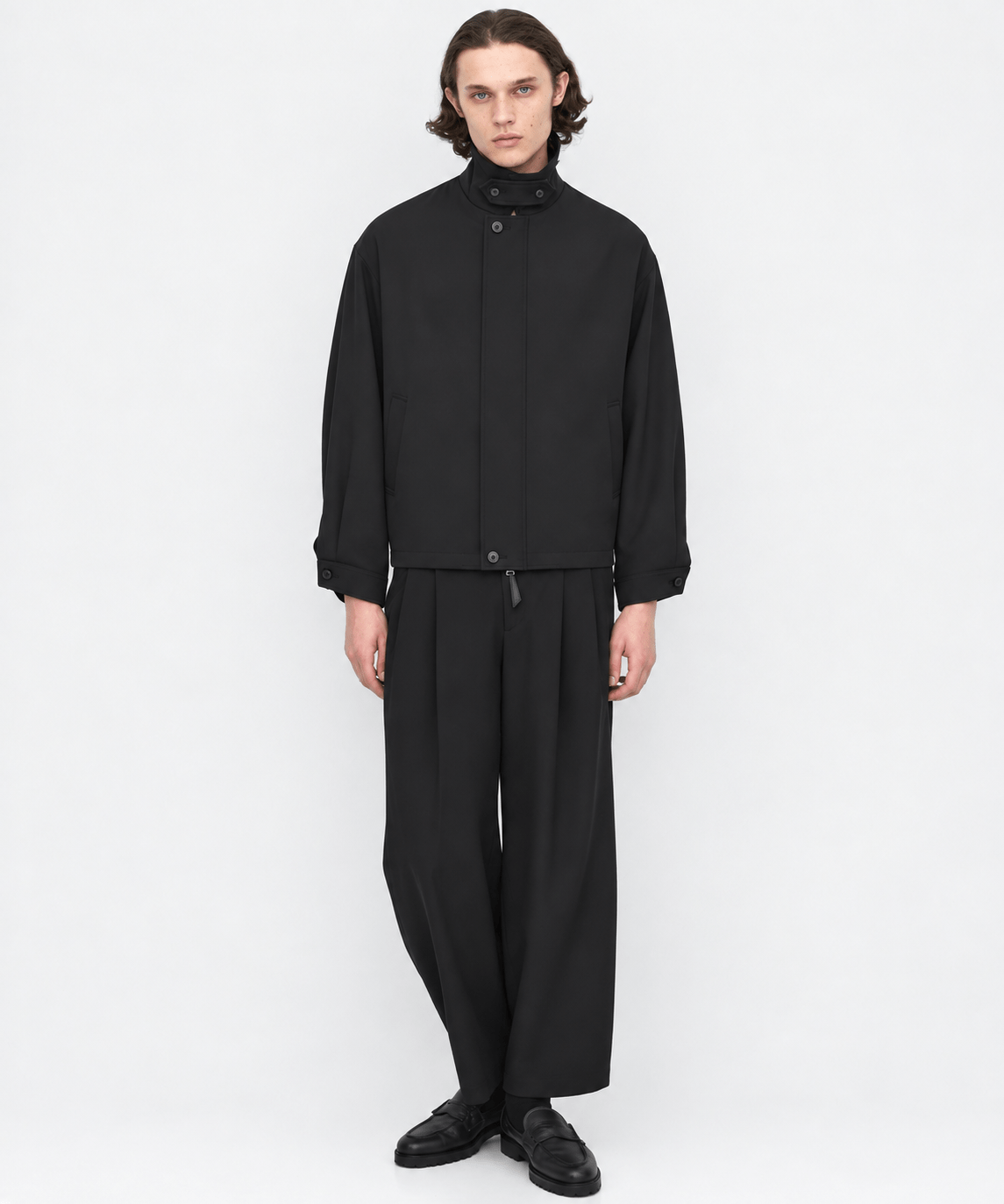 超撥水 SUPER 120's WOOL GABARDINE 2タックバレルパンツ