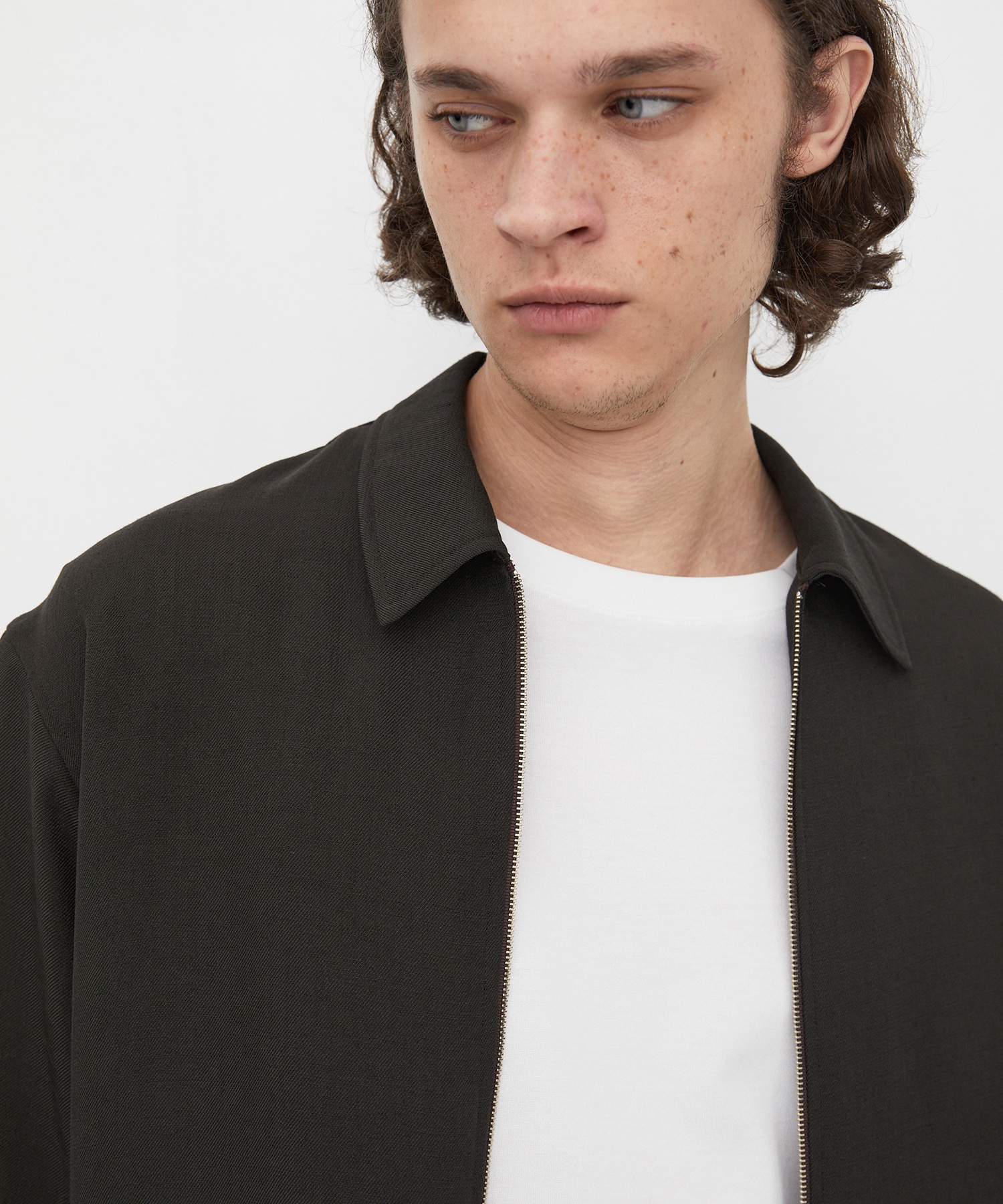 MODERN SILK LINEN ショートスリーブブルゾン