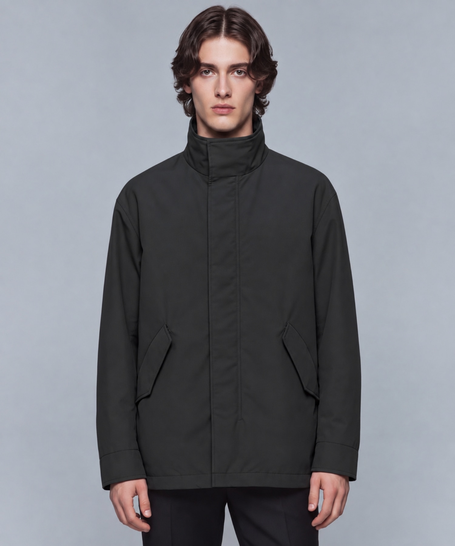 FEATHER NYLON ショートモッズコート