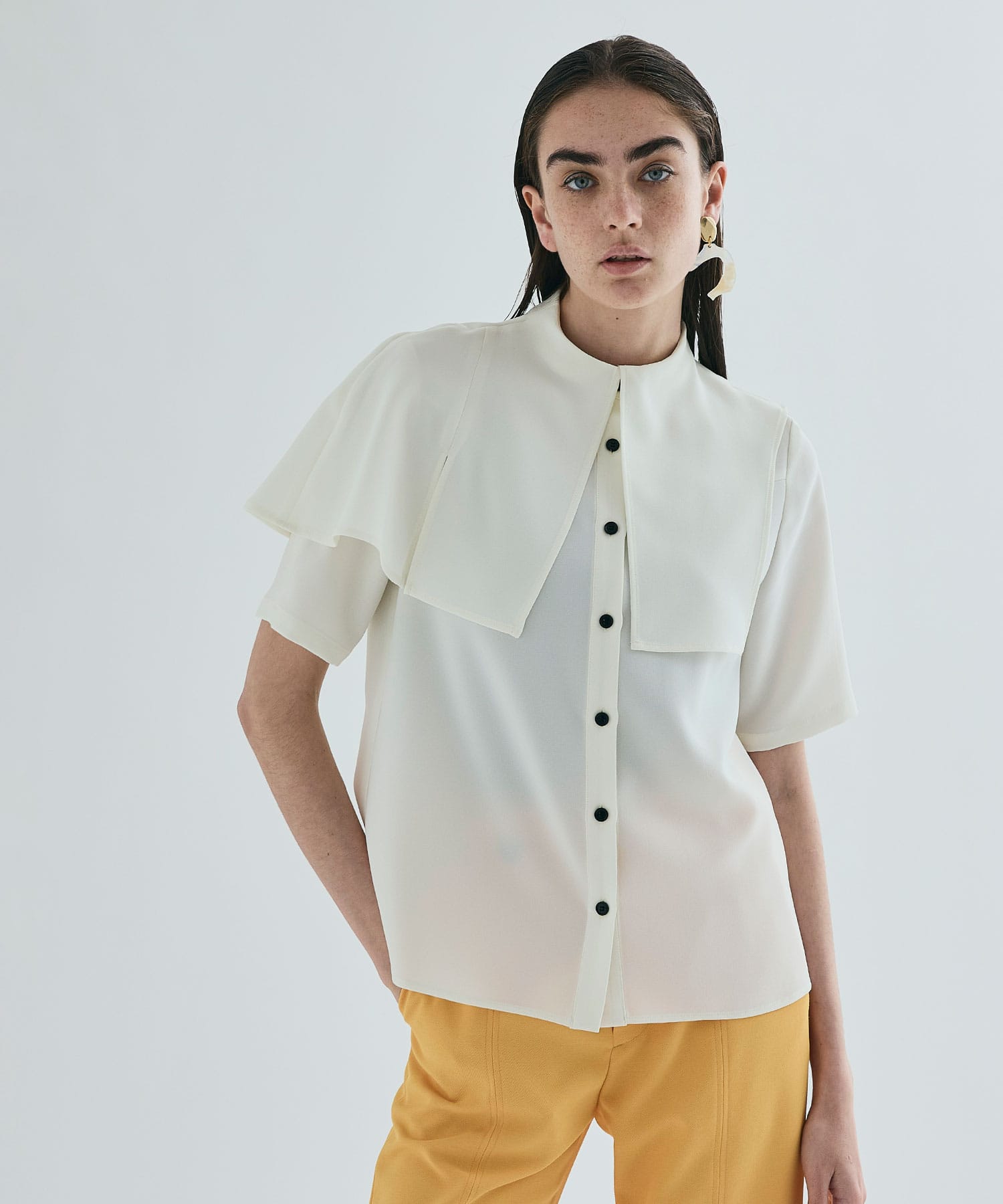 UNITED TOKYO アシメケープブラウス美品