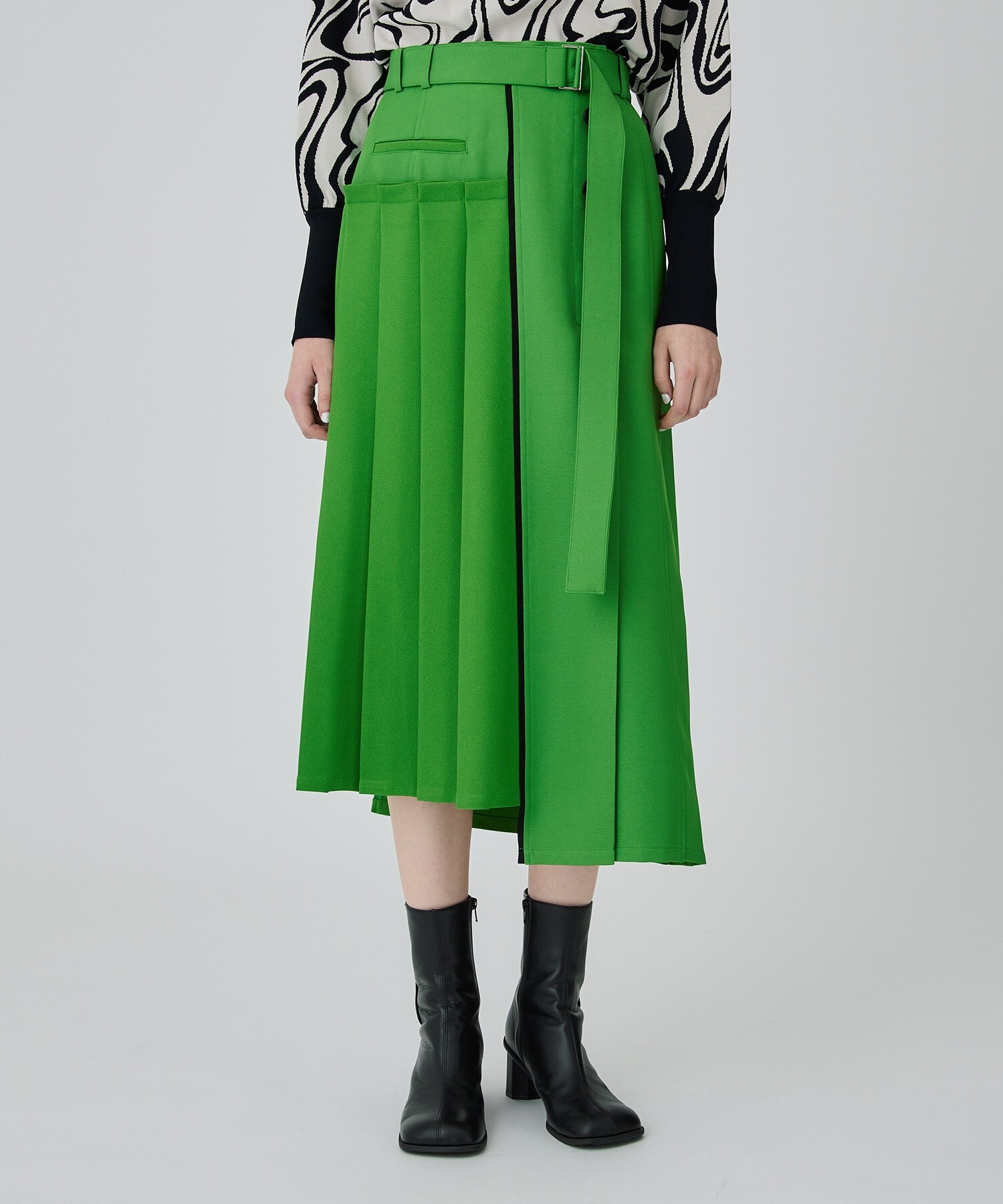 アシメプリッテドスカート(1 GREEN): : ウィメンズ｜UNITED TOKYO
