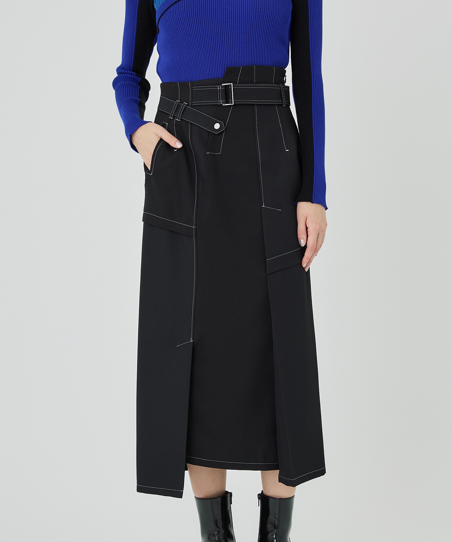 Sacaiバイカラータイトスカート オンラインストアファッション www