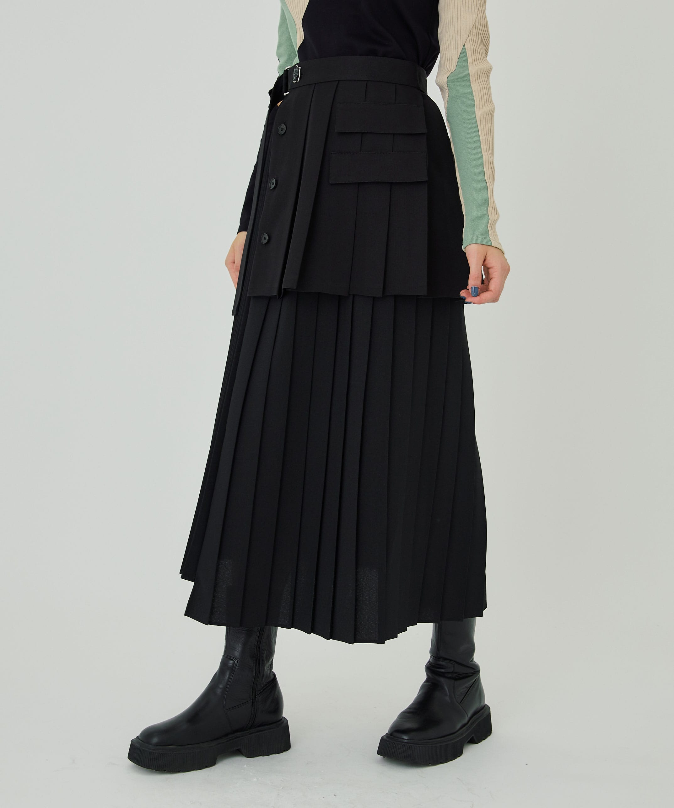 NEW ARRIVAL UNITED TOKYO ディフォメーションプリーツスカート