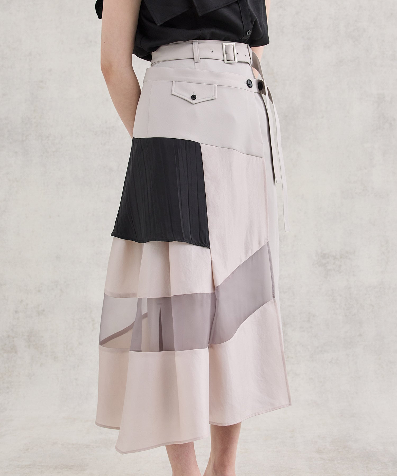 売切り特価 UNITED TOKYO スカート ランダムブロッキングスカート
