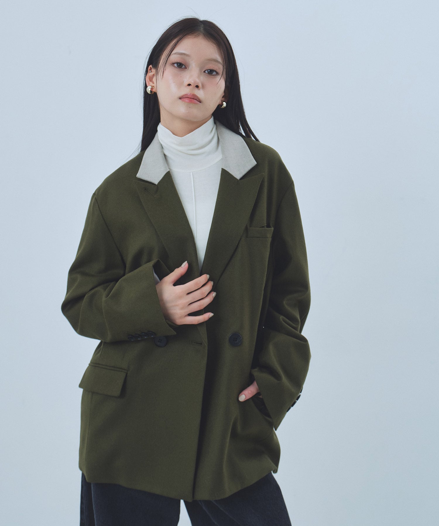 〈残りわずか〉ラペルポイントテーラードジャケット