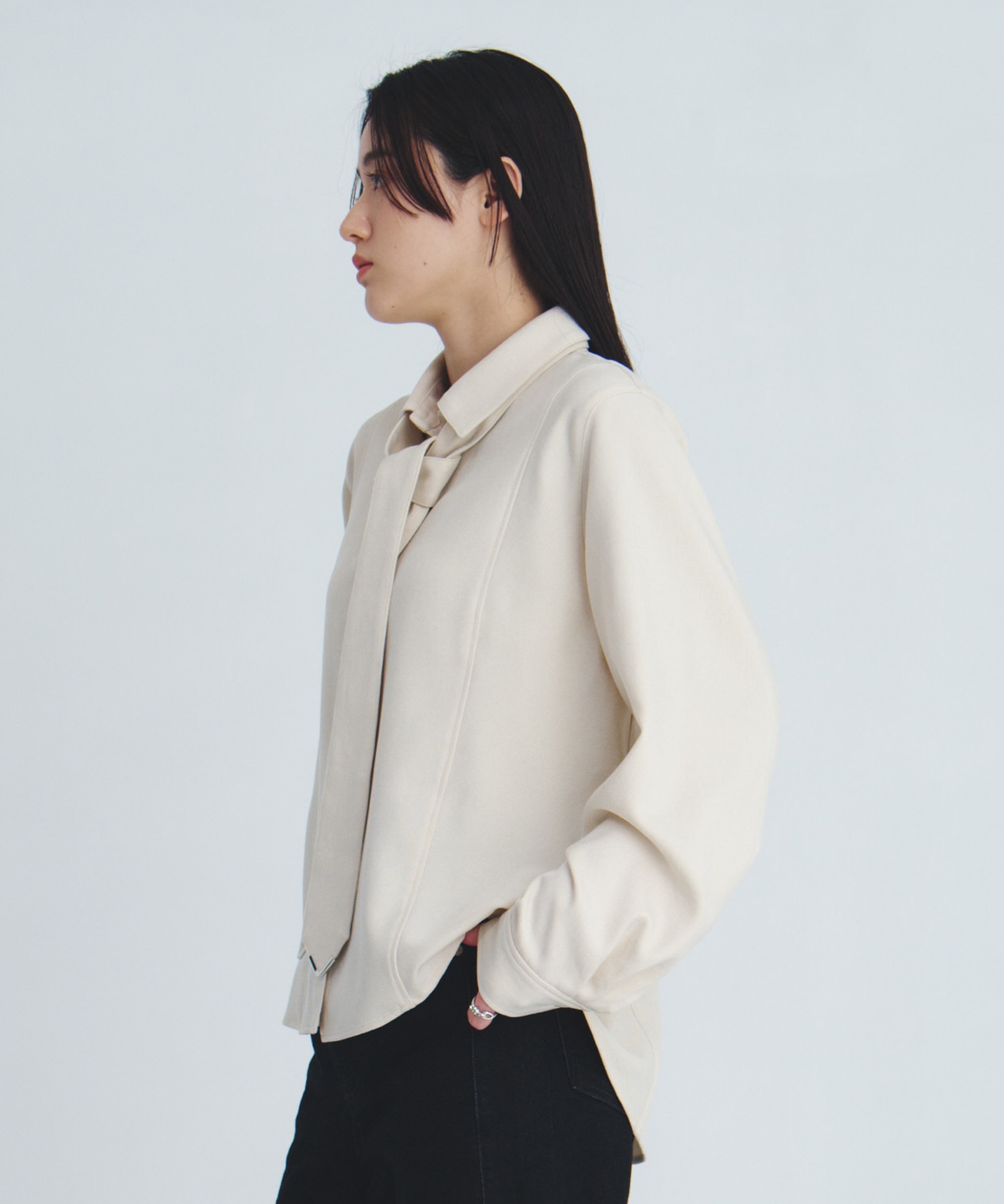 〈残りわずか〉【再入荷】コーナーチップボウタイシャツ