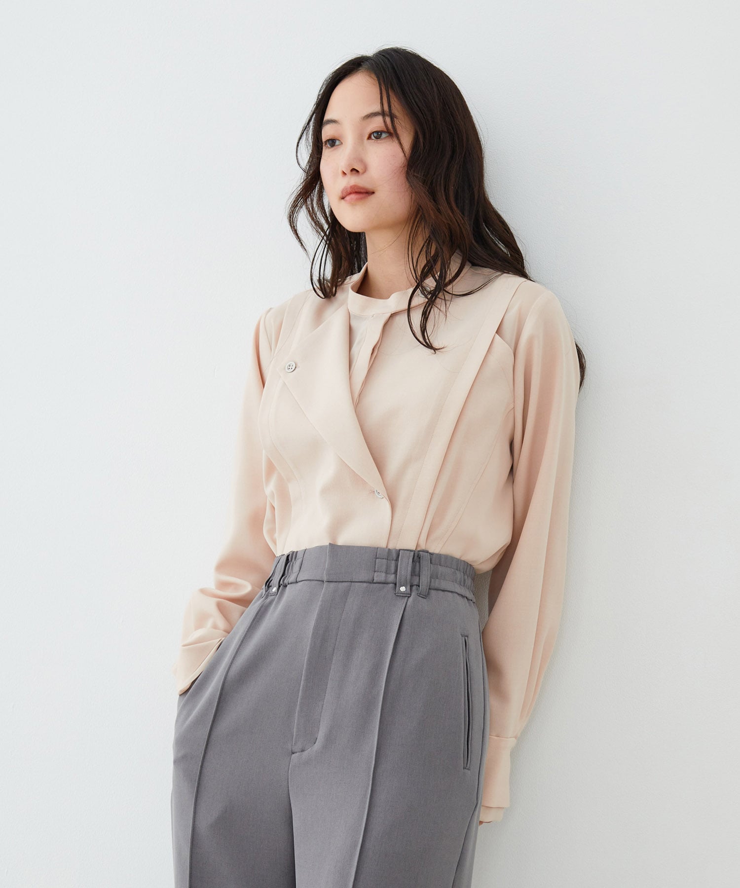 シアーレイヤーブラウス